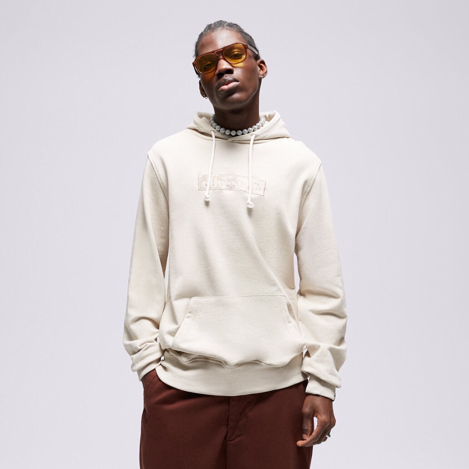 Bluza męska ELLESSE BLUZA Z KAPTUREM CAROVILLI OH HOODY BEIGE SHR17562214 BEŻOWY