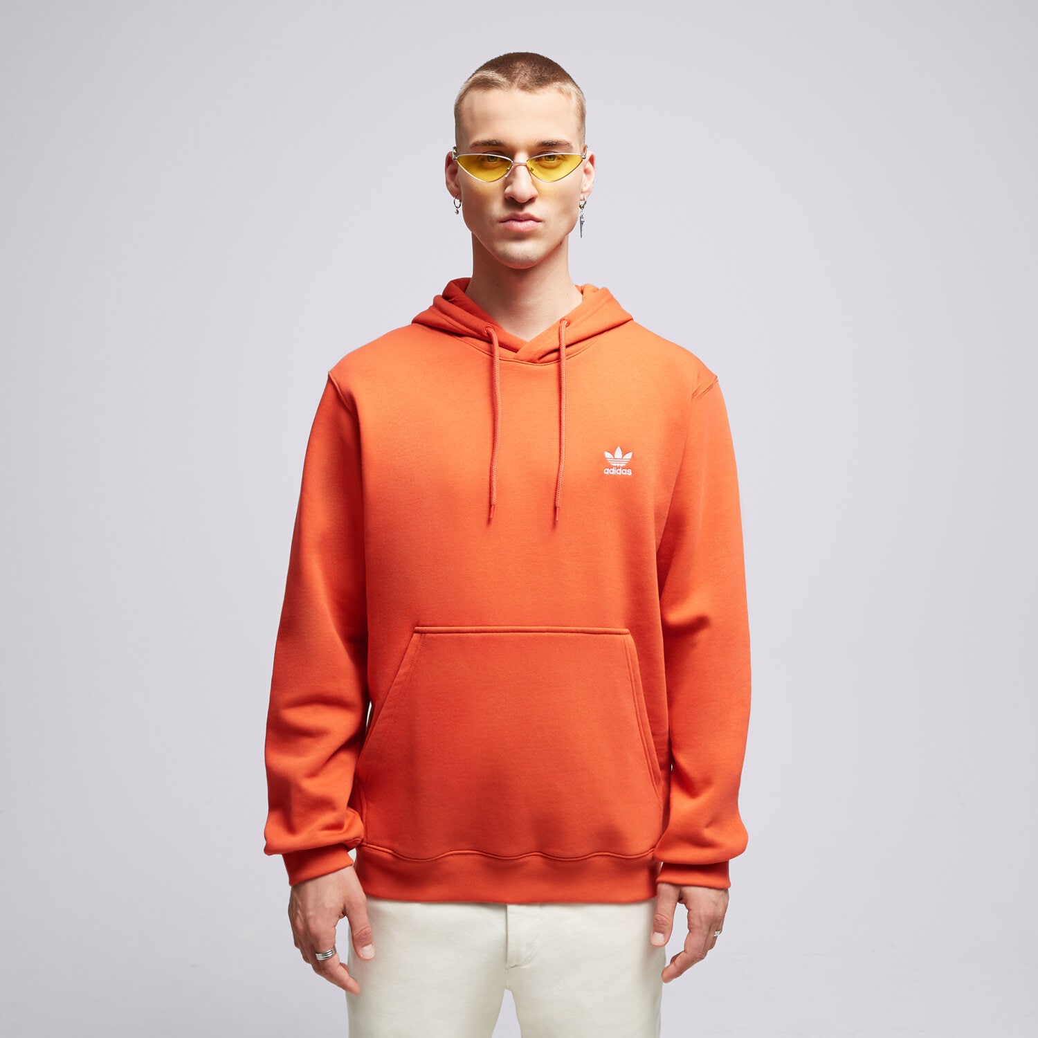 Bluza męska ADIDAS BLUZA Z KAPTUREM ESSENTIAL IM4529 CZERWONY