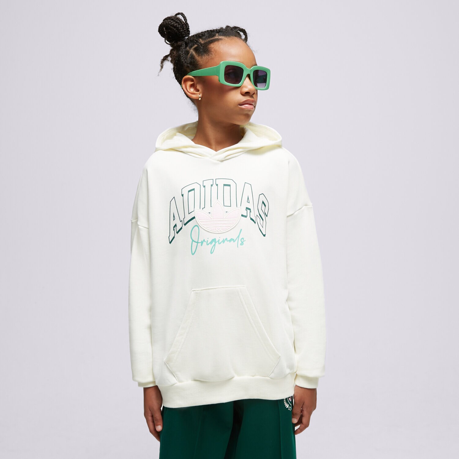 Sportowa bluza dziecięca ADIDAS BLUZA Z KAPTUREM U IL5042 BIAŁY