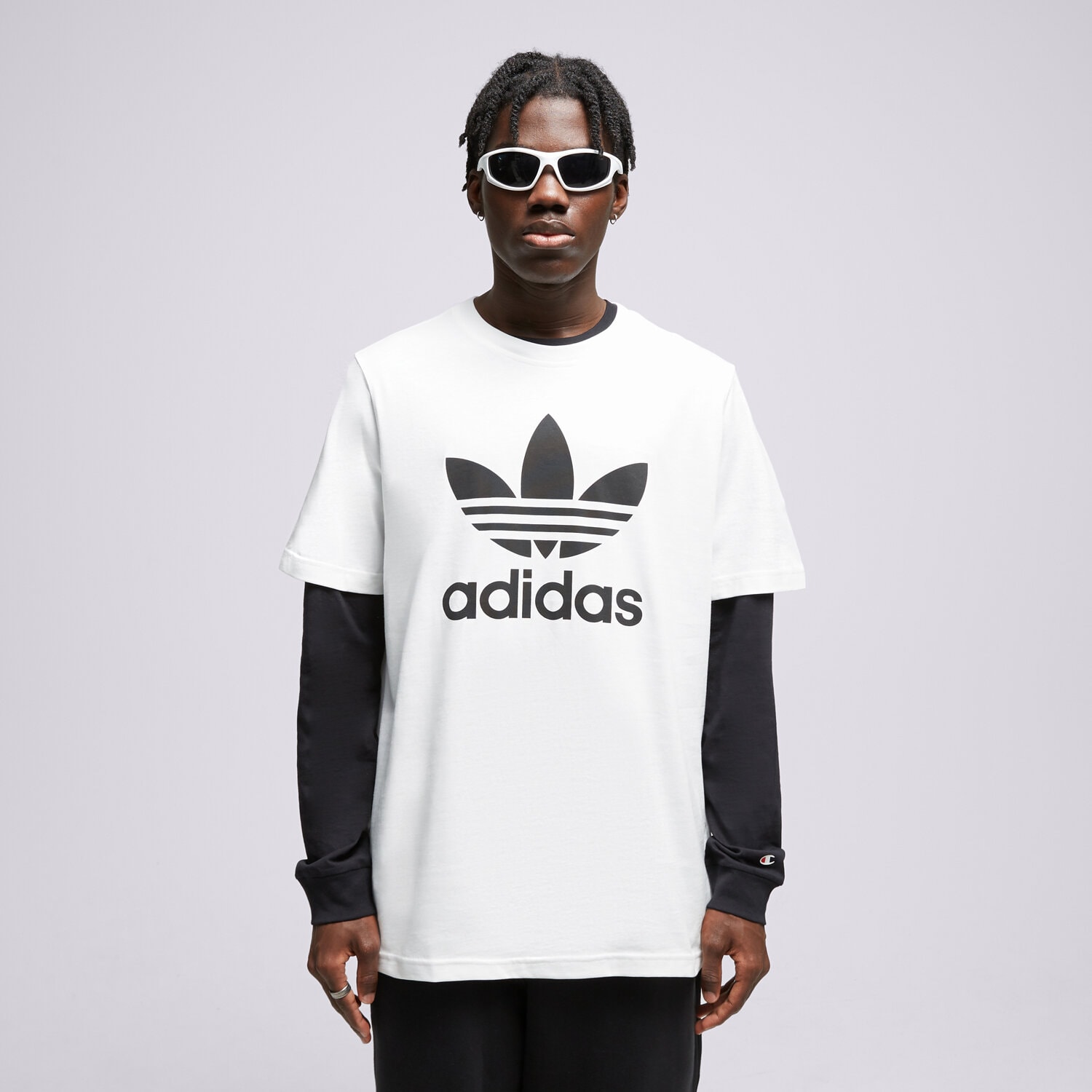 Koszulka, t-shirt sportowy męski ADIDAS T SHIRT TREFOIL IM4494 BIAŁY