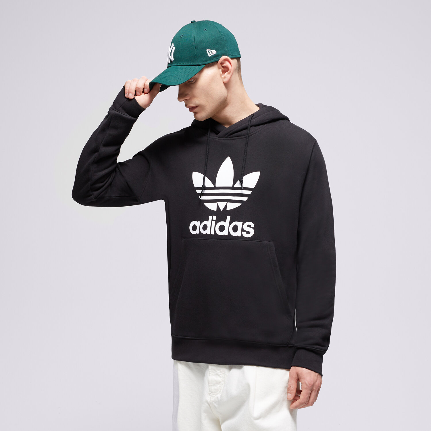 Bluza męska ADIDAS BLUZA Z KAPTUREM TREFOIL HOODY IM4489 CZARNY