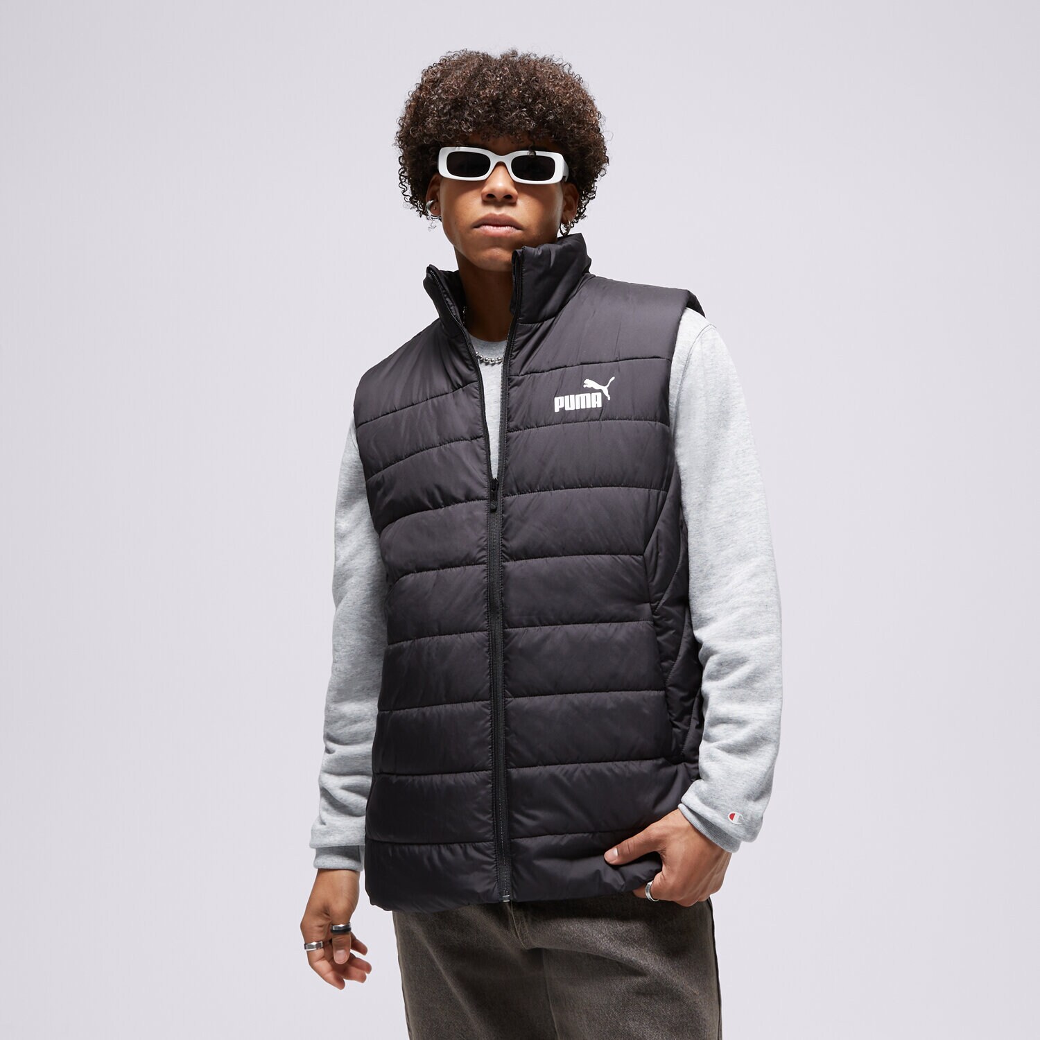 Bezrękawniki męskie sportowe PUMA BEZRĘKAWNIK ESS PADDED 84893901 CZARNY