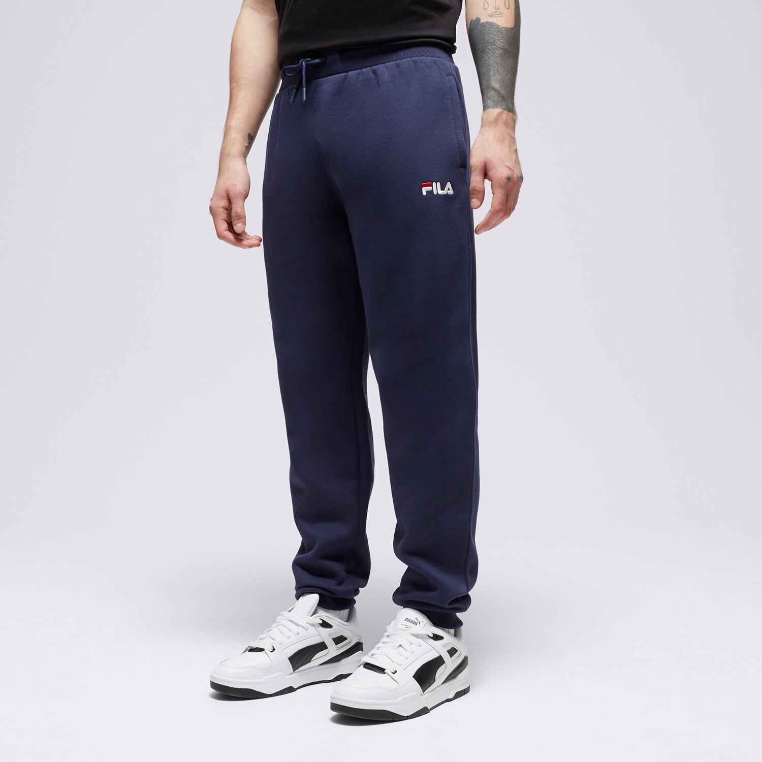 Spodnie sportowe męskie FILA SPODNIE DUBLIN  FW23SPM197410 GRANATOWY