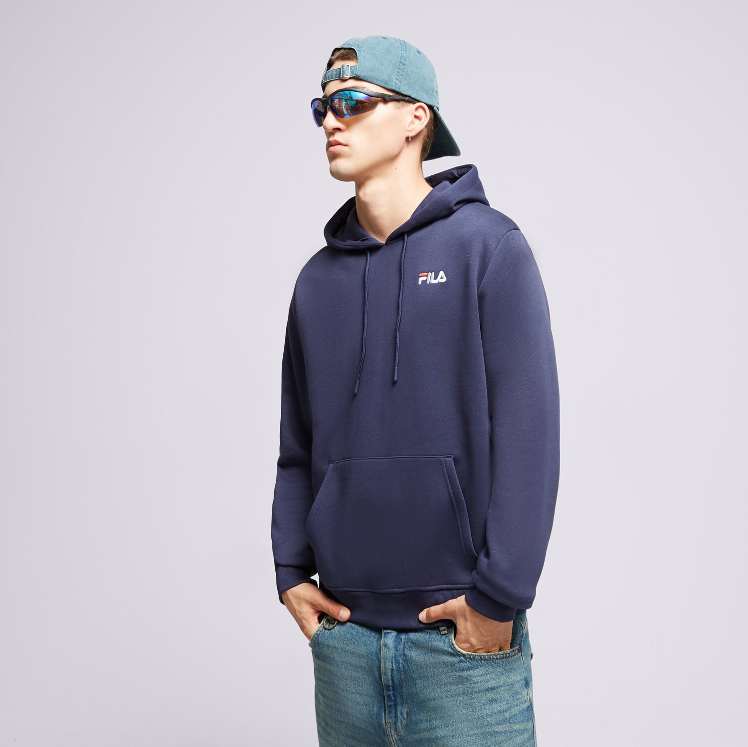 Bluza męska FILA BLUZA Z KAPTUREM RENDER  FW23SPM198410 GRANATOWY