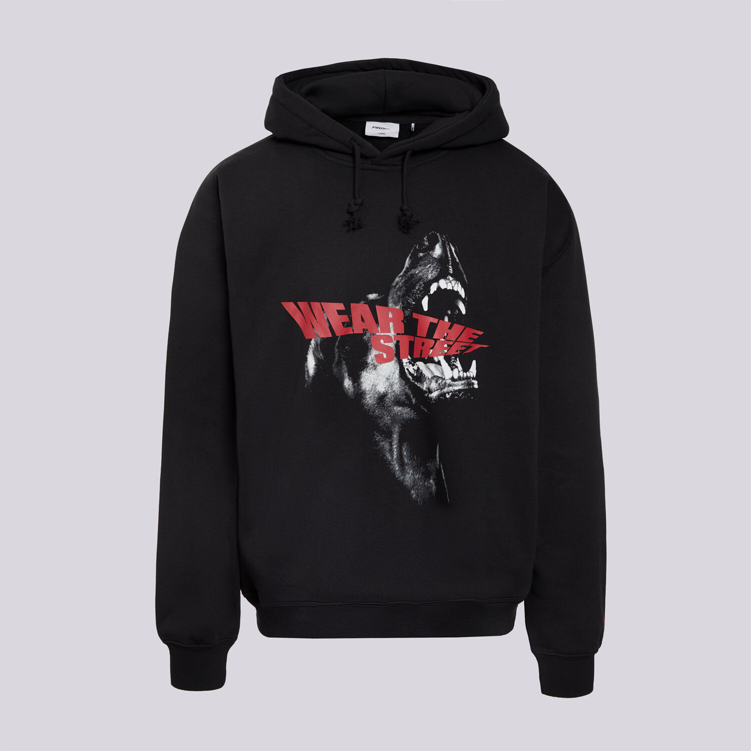Bluza męska PROSTO BLUZA Z KAPTUREM HOODIE BARK BLACK KL263MSWE2192 CZARNY