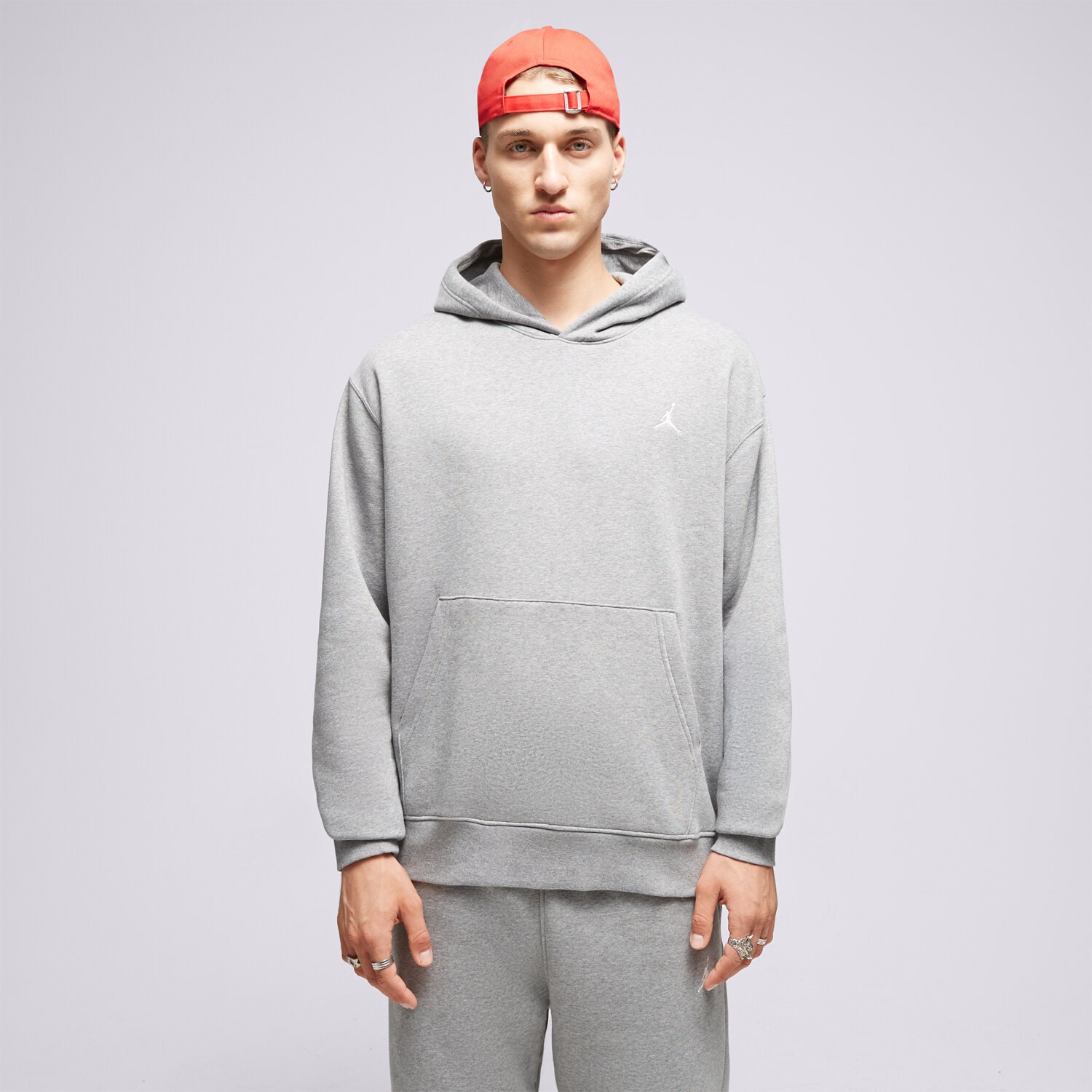Bluza męska JORDAN BLUZA Z KAPTUREM M J FLT MVP FLC PO 2 FJ7774-091 SZARY