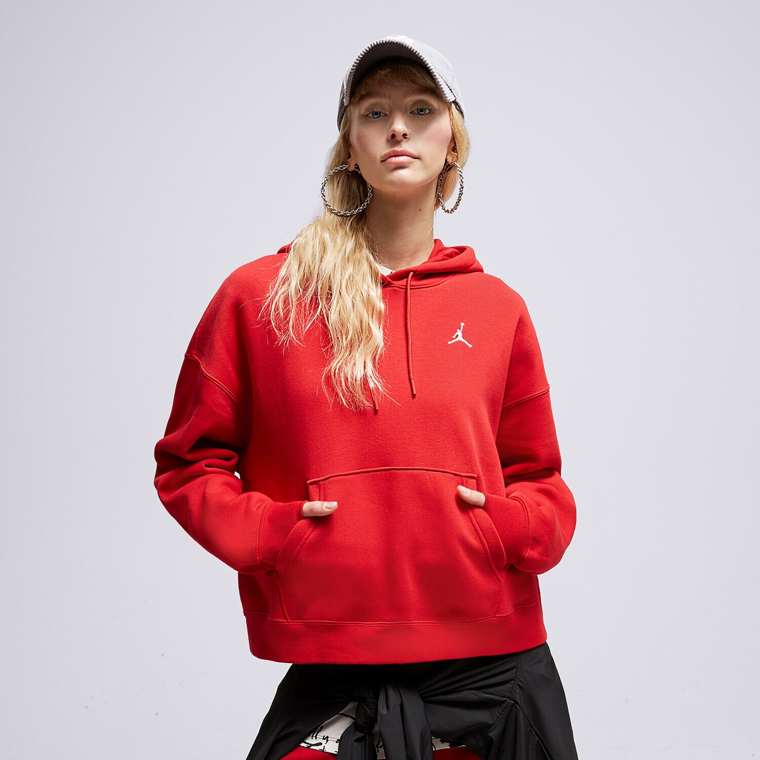 Bluza damska JORDAN BLUZA Z KAPTUREM W J BRKLN FLC FN4488-687 CZERWONY