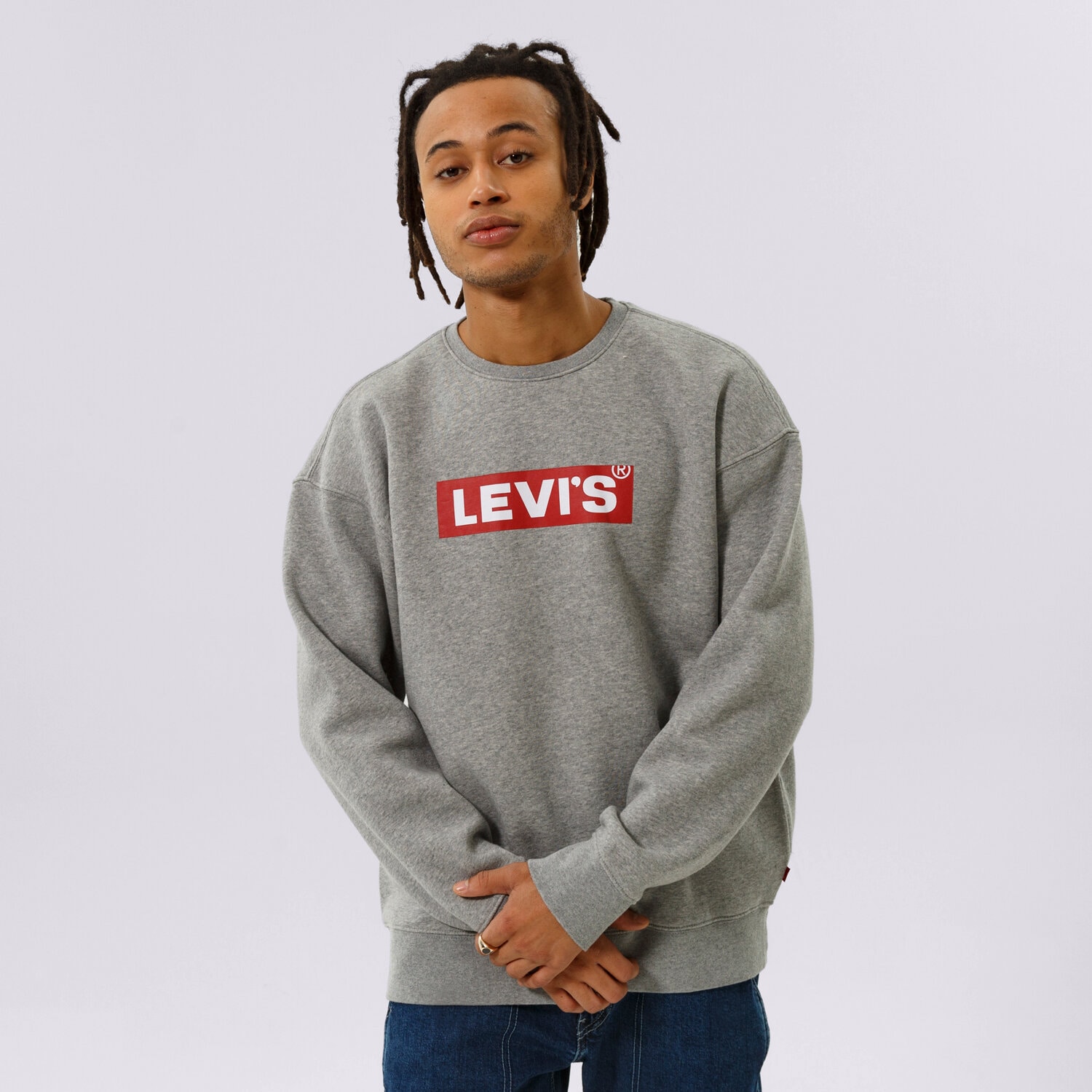 Bluza męska LEVI'S BLUZA T3 RELAXED GRAPHIC CREW 39134-0030 SZARY