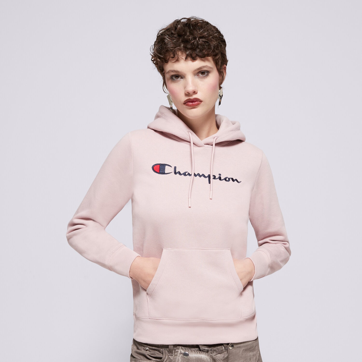 Bluza damska CHAMPION BLUZA Z KAPTUREM HOODED SWEATSHIRT 116579PS124 RÓŻOWY