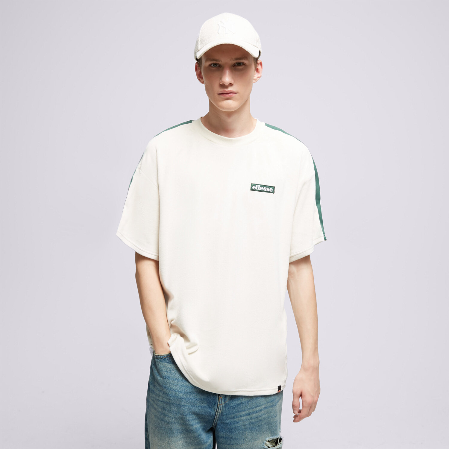 Koszulka, t-shirt sportowy męski ELLESSE T-SHIRT LORETTI TEE OFF WHT SHT19006904 BEŻOWY