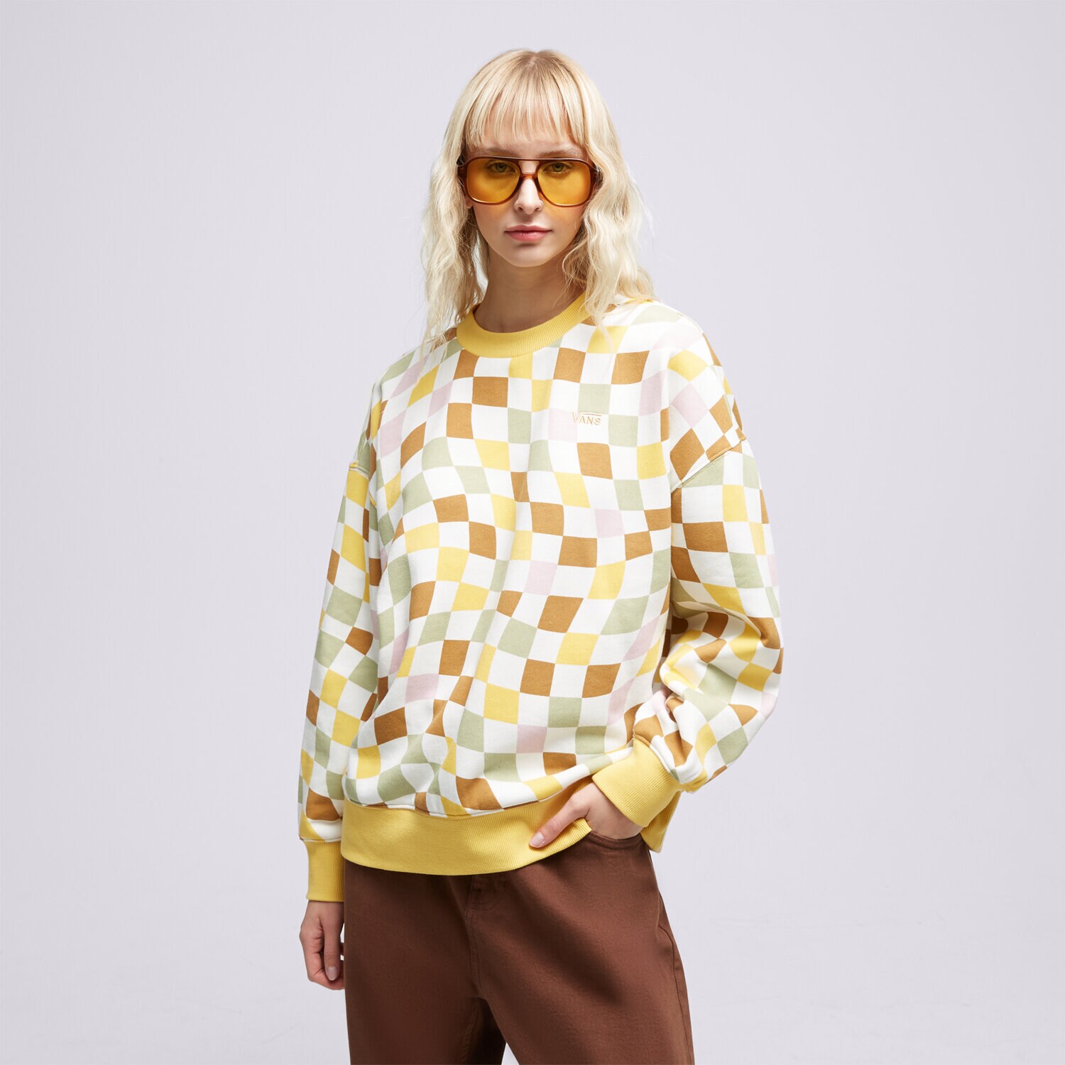 Bluza damska VANS BLUZA CLUB SLOUCHY CREW VN000A7HOC21 MULTICOLOR
