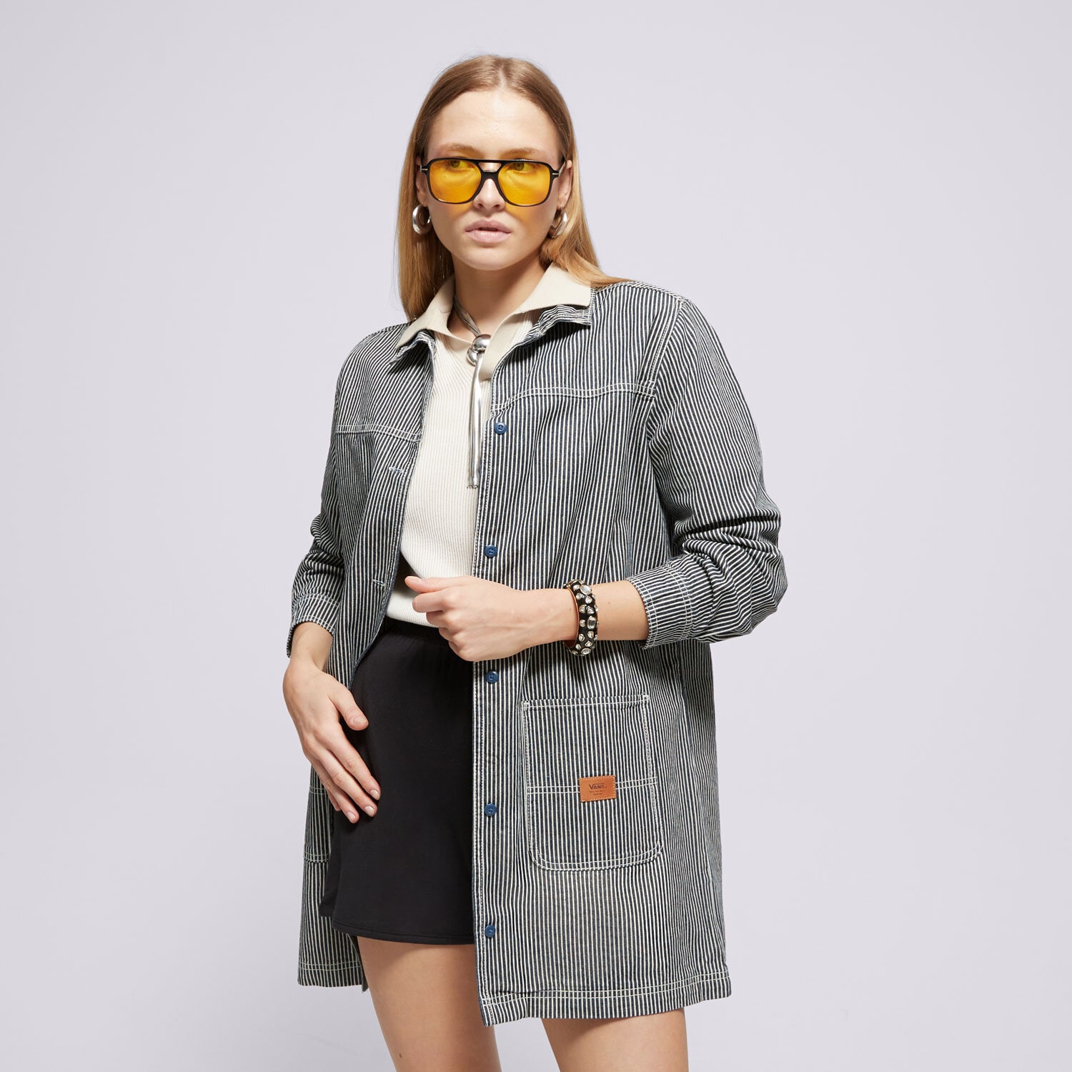 Modna sukienka sportowa VANS SUKIENKA GROUND WORK DUSK DOWNER VN00075UIND1 NIEBIESKI