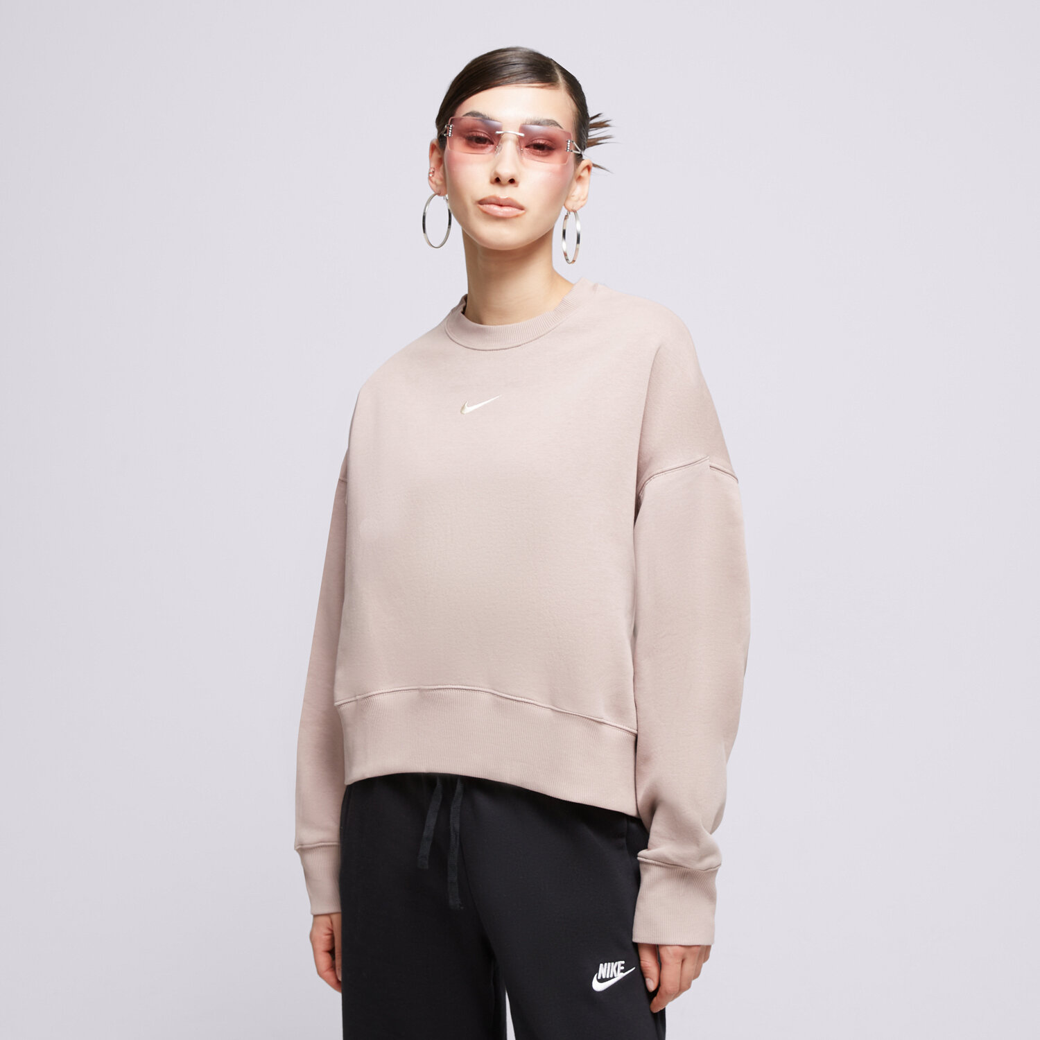 Bluza damska NIKE BLUZA W NSW PHNX FLC OOS CREW DQ5761-272 BEŻOWY