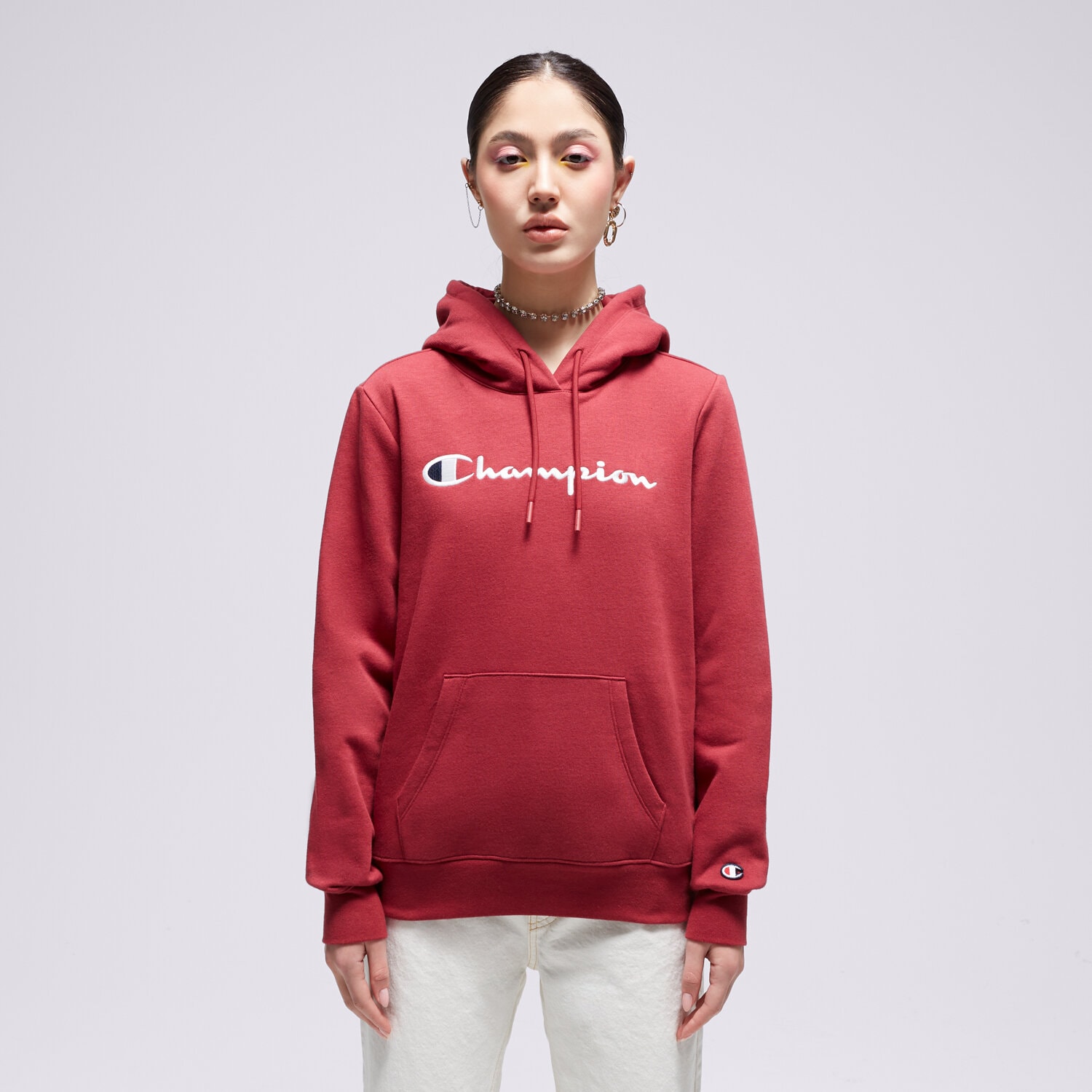 Bluza damska CHAMPION BLUZA Z KAPTUREM HOODED SWEATSHIRT 116579RS508 BORDOWY