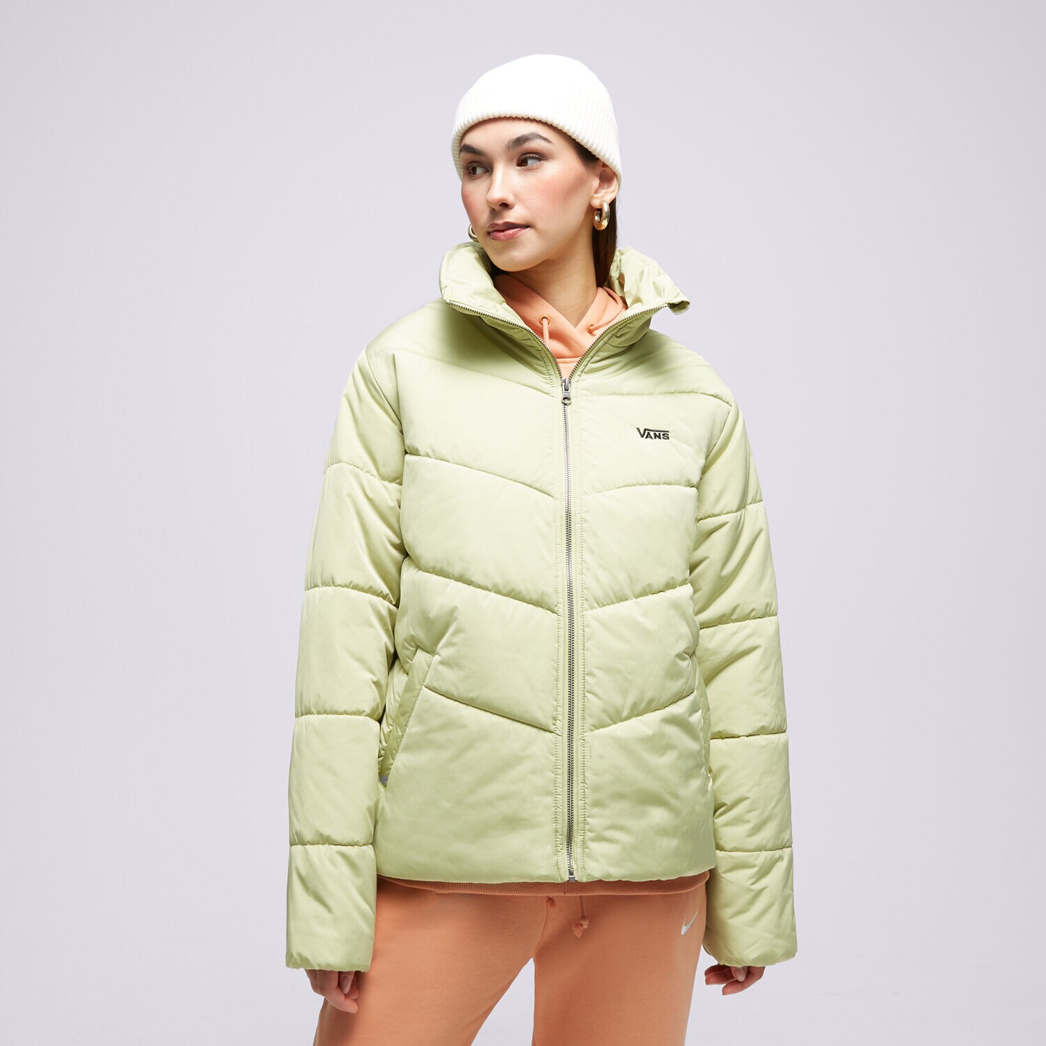 Kurtka zimowa damska VANS KURTKA ZIMOWA FOUNDRY PUFF VN0A7YK5BYY1 SREBRNY