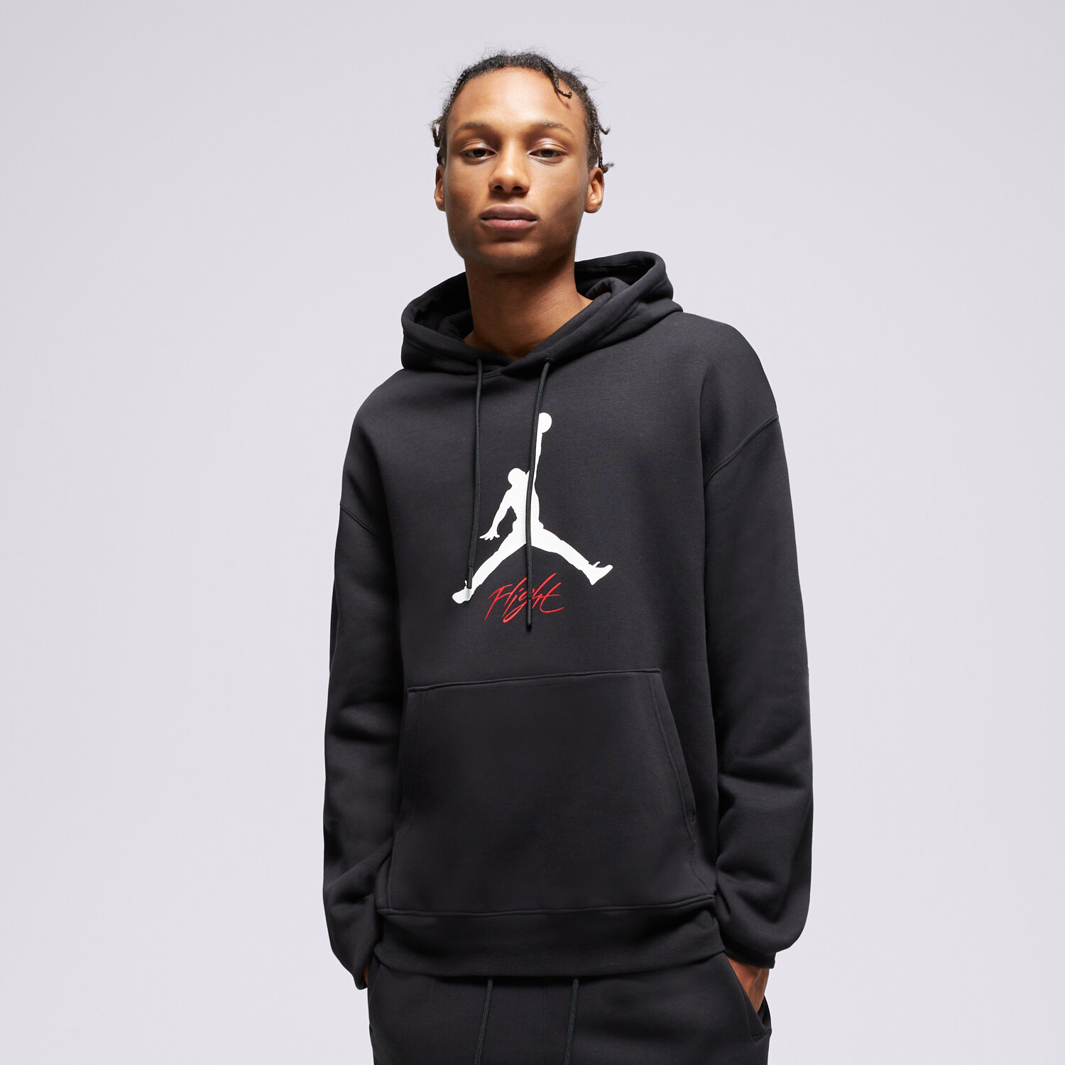 Bluza męska JORDAN BLUZA Z KAPTUREM M J ESS FLC BASELINE FD7545-010 CZARNY