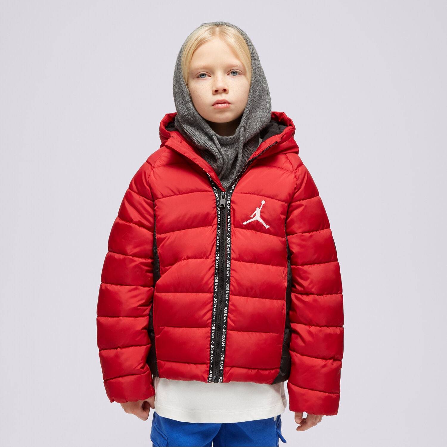 Dziecięca kurtka przejściowa (wiosenna/jesienna) JORDAN KURTKA ZIMOWA FAUX DOWN JACKET BOY 95B667-R78 BORDOWY