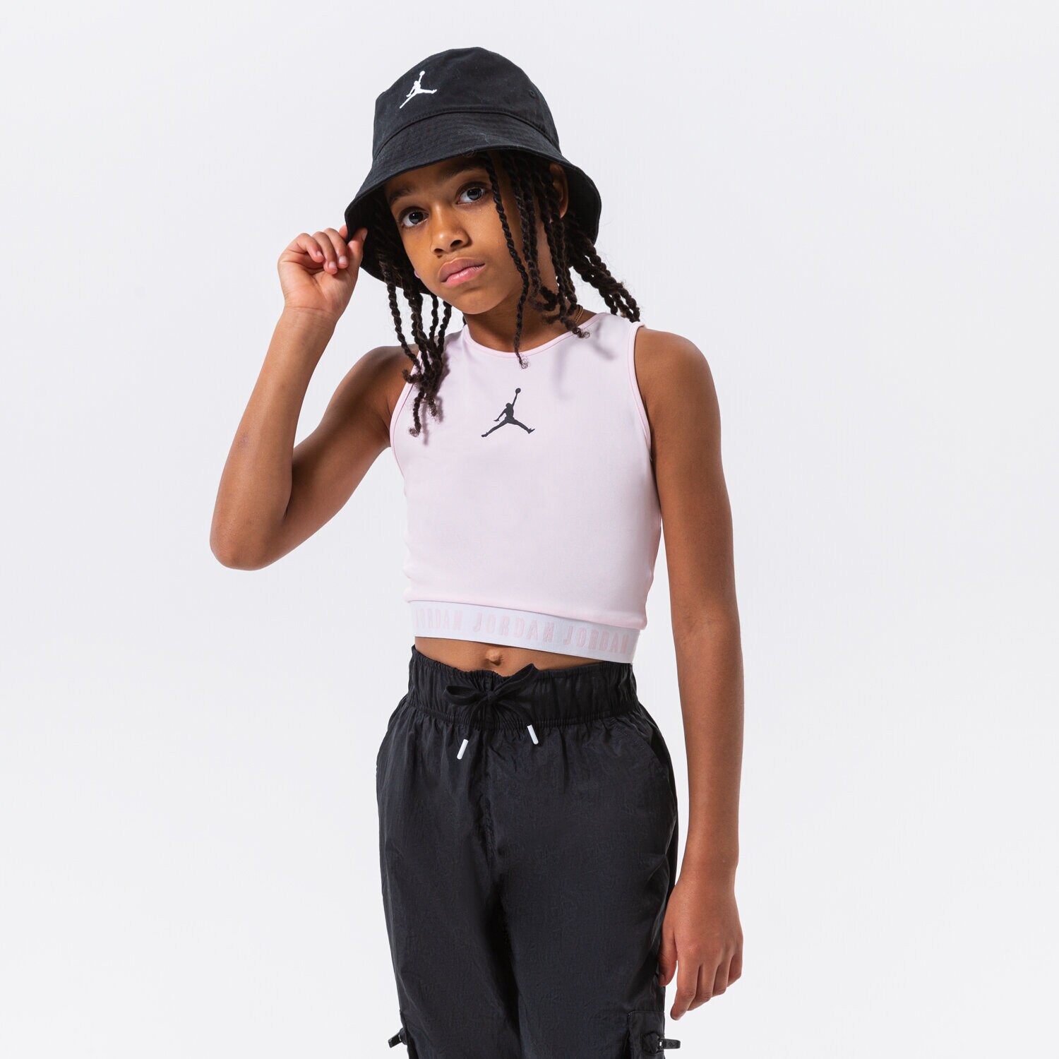 Koszulka, t-shirt dla dzieci JORDAN ESSENTIALS ACTIVE TOP GIRL 45A855-A9Y RÓŻOWY