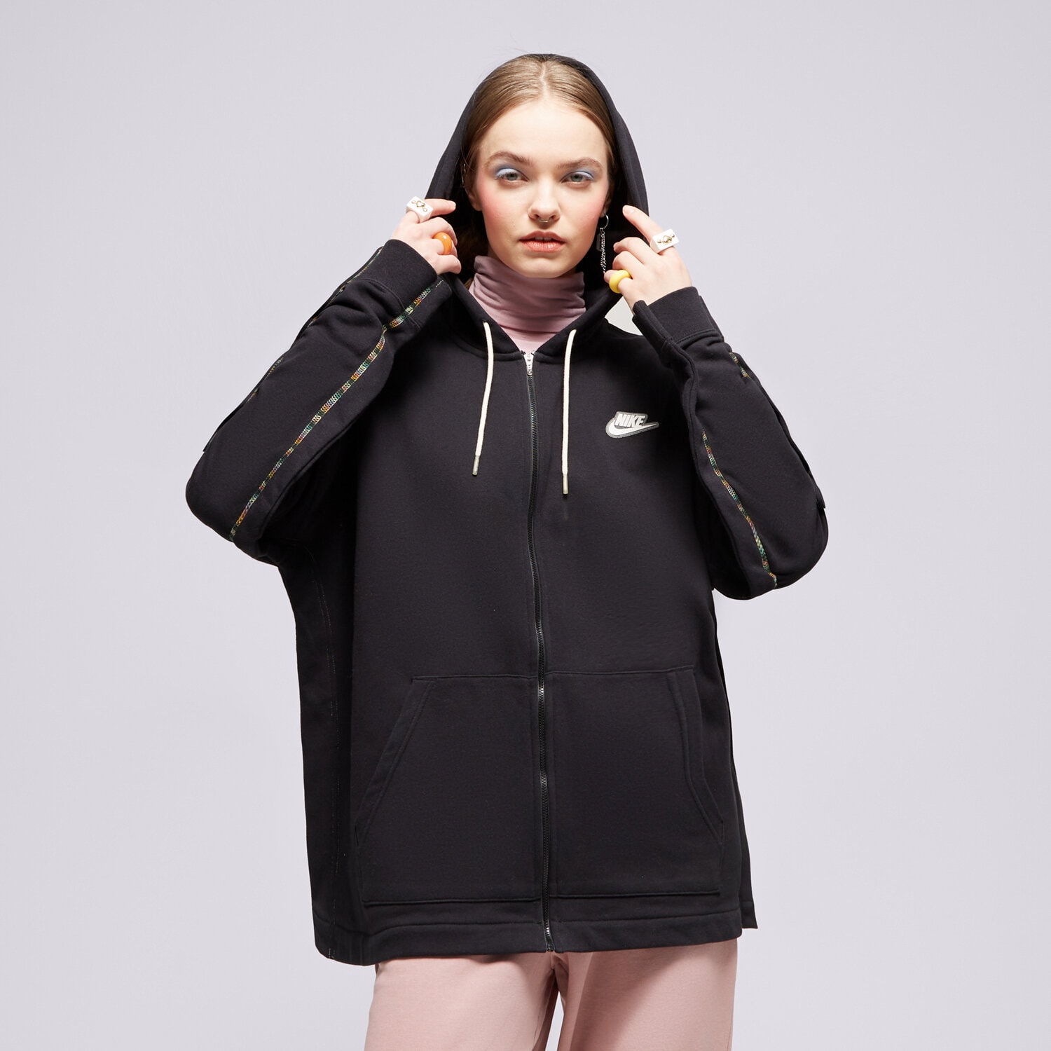 Bluza damska NIKE BLUZA ROZPINANA Z KAPTUREM CZ8359 CZ8359-010 CZARNY