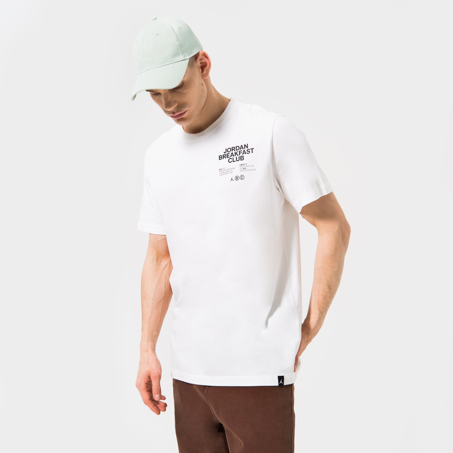 Koszulka, t-shirt sportowy męski JORDAN T-SHIRT M J DF SPRT BC SS GX CREW DQ7384-100 BIAŁY