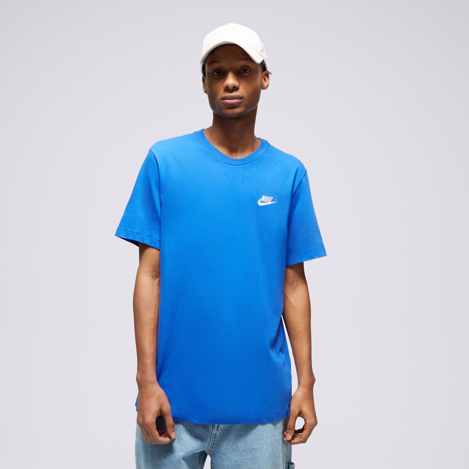 Koszulka, t-shirt sportowy męski NIKE T SHIRT SPORTSWEAR CLUB AR4997-480 NIEBIESKI