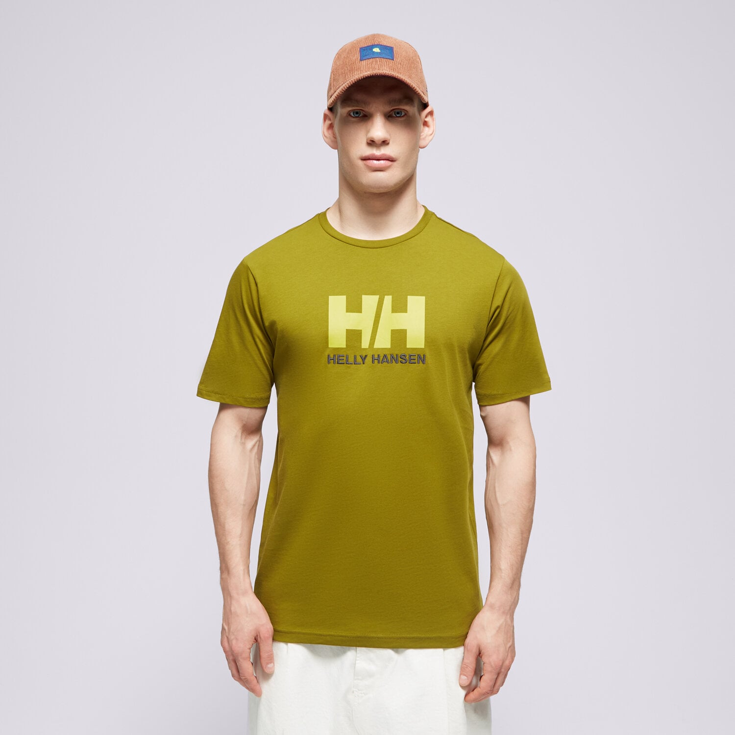 Koszulka, t-shirt sportowy męski HELLY HANSEN T SHIRT HH LOGO 33979_461 ZIELONY