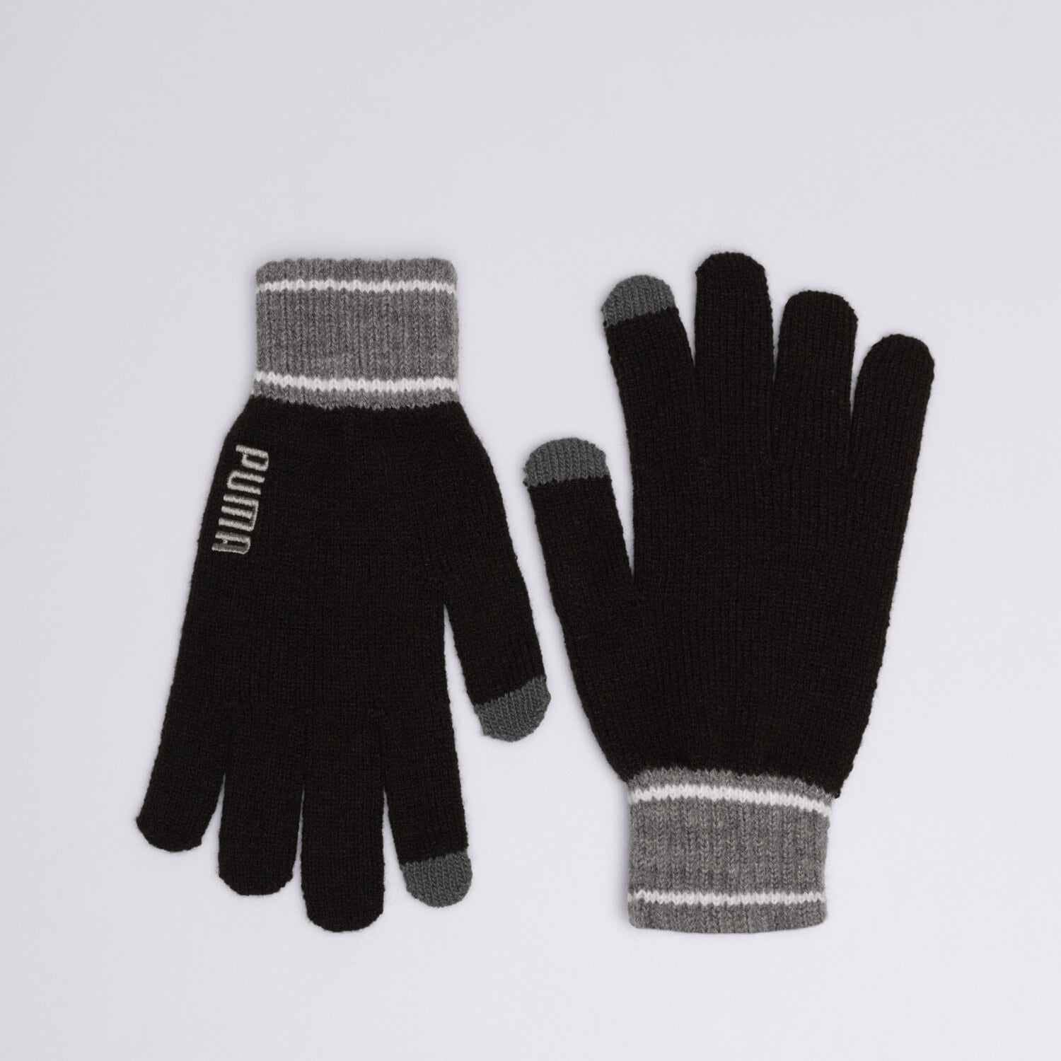 Szaliki, rękawiczki dla dzieci PUMA RĘKAWICZKI PUMA KNIT GLOVES 041772 01 CZARNY
