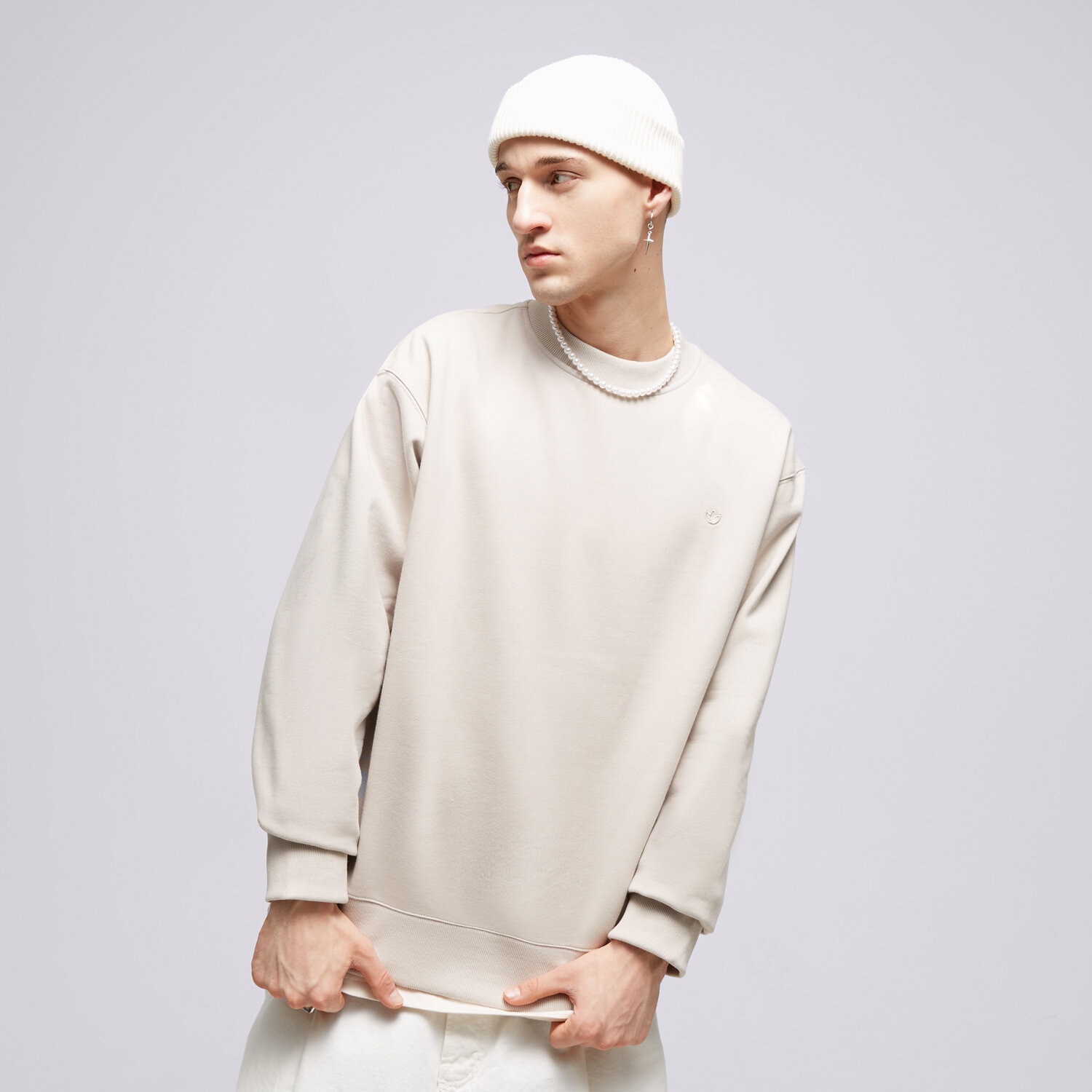 Bluza męska ADIDAS BLUZA C CREW IM2115 BEŻOWY