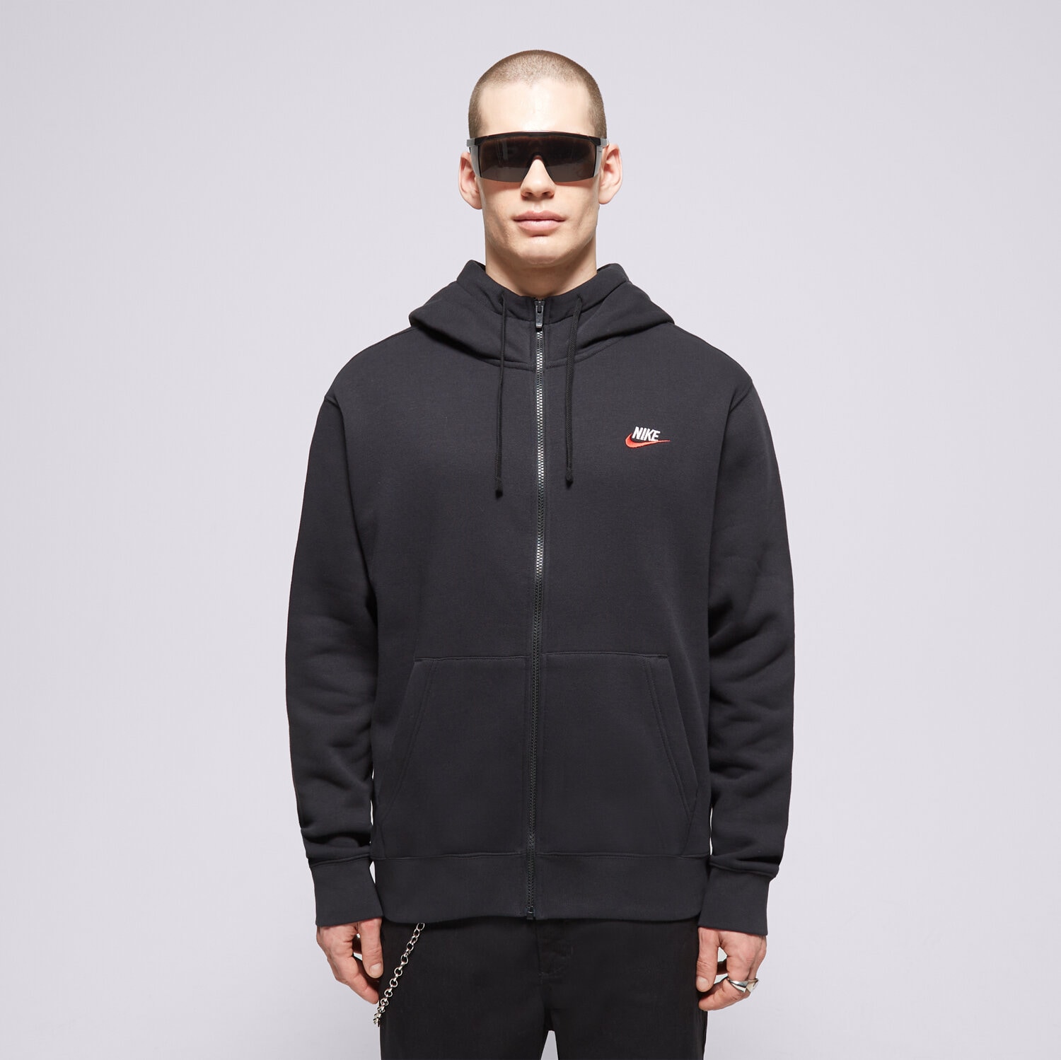 Bluza męska NIKE BLUZA Z KAPTUREM M NSW CLUB DT HOODIE FZ BB ESSENTIALS DQ8384-012 CZARNY