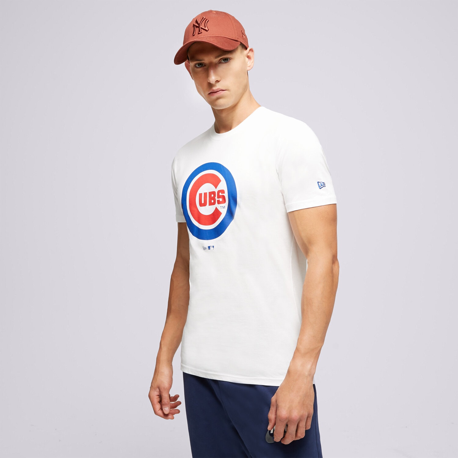 Koszulka, t-shirt sportowy męski NEW ERA T-SHIRT TEAM LOGO CUBS CHICAGO CUBS 11421846 BIAŁY