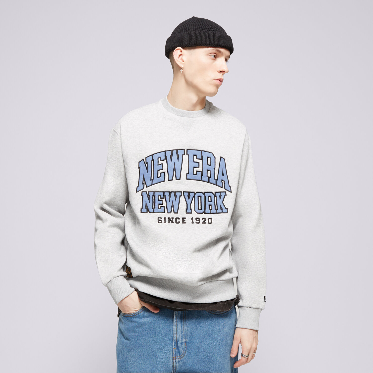 Bluza męska NEW ERA BLUZA NE ARCH NONE 60435409 SZARY