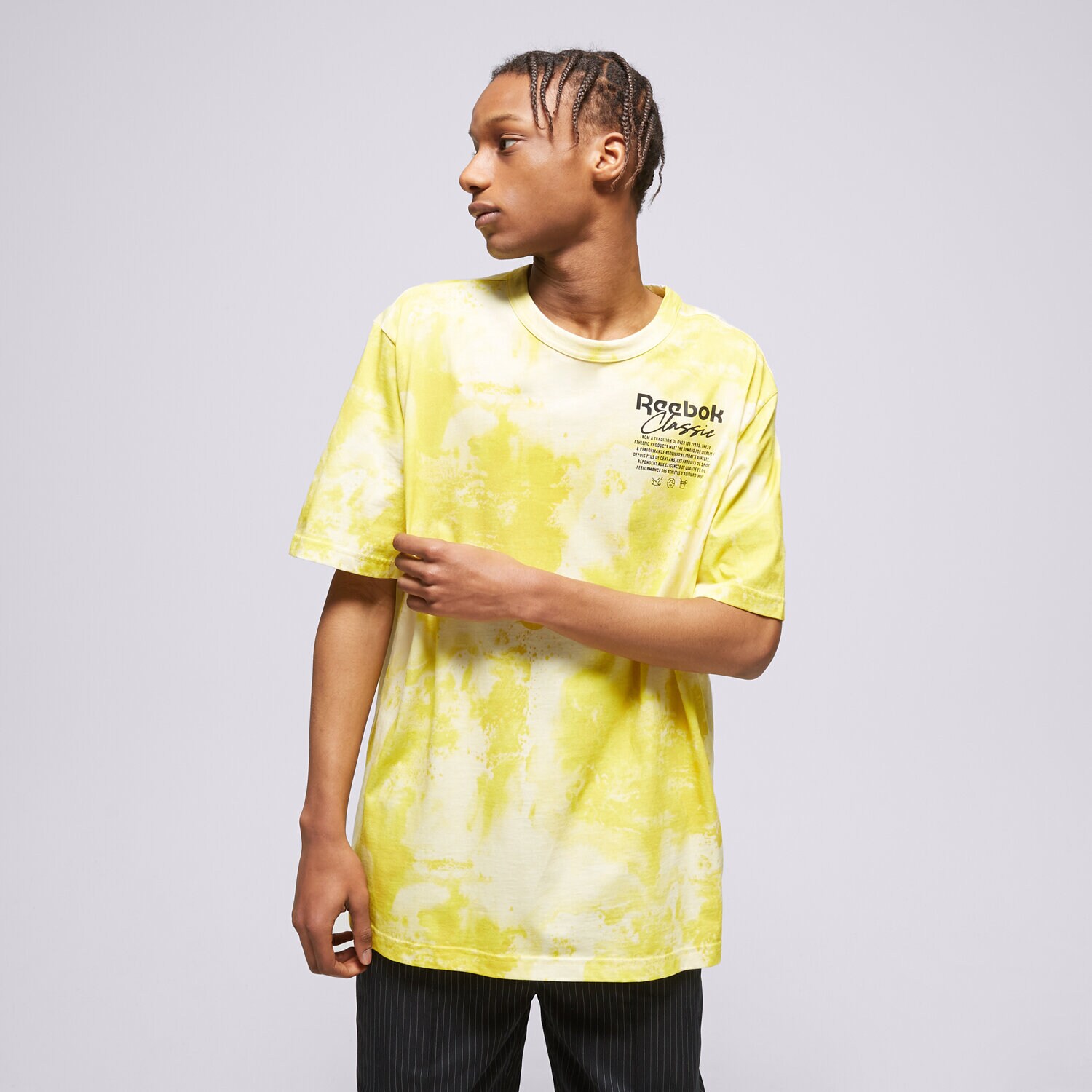 Koszulka, t-shirt sportowy męski REEBOK T-SHIRT H54419 H54419 ŻÓŁTY