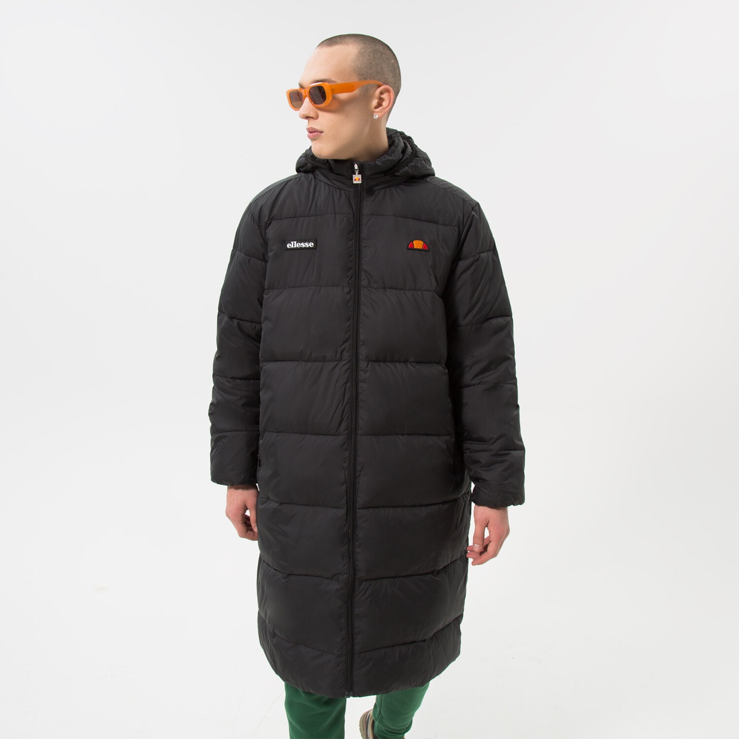 Kurtka zimowa męska ELLESSE KURTKA PUCHOWA LONGLI BLK PADDED JACKET SHL14018011 CZARNY