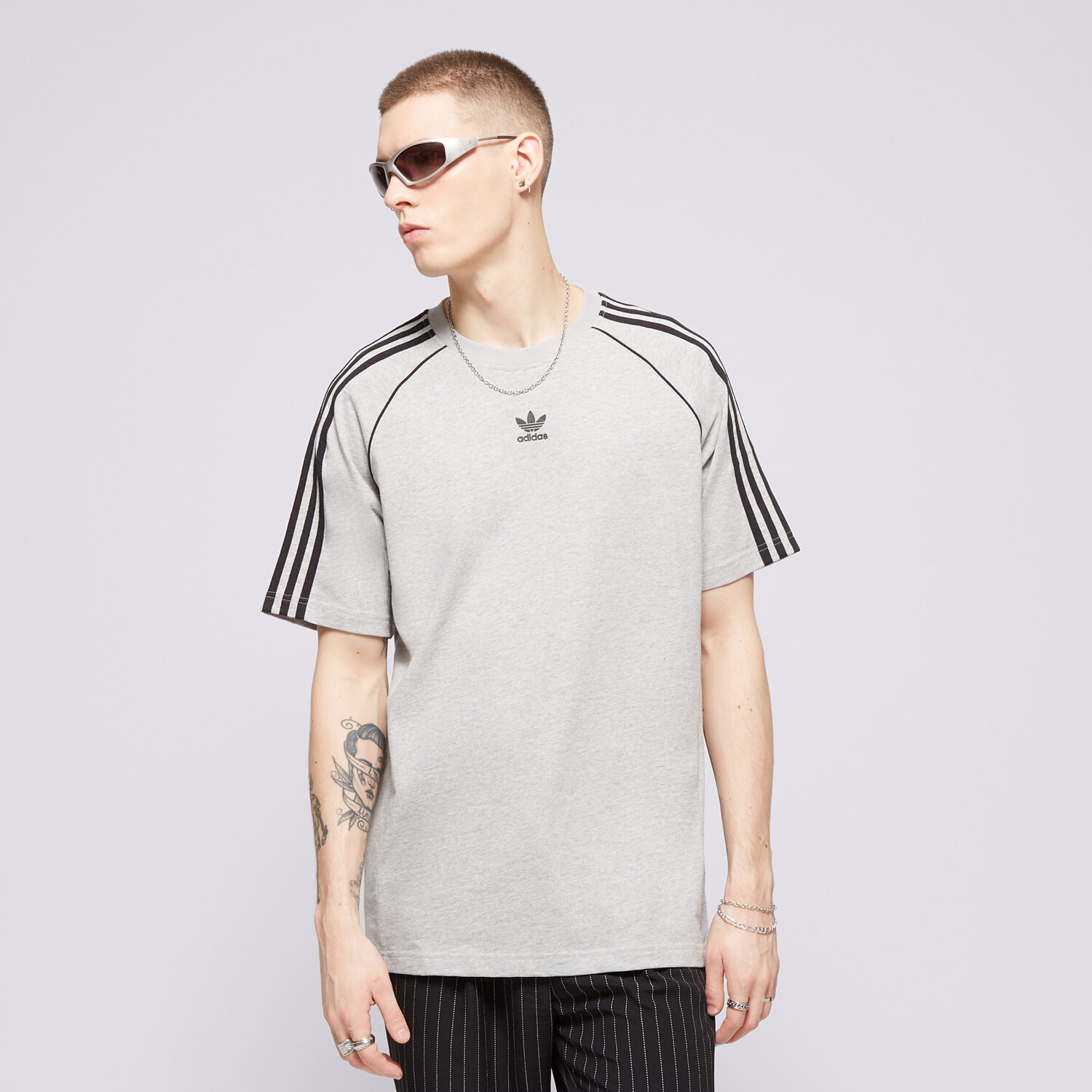 Koszulka, t-shirt sportowy męski ADIDAS T-SHIRT SST TEE IR9455 SZARY