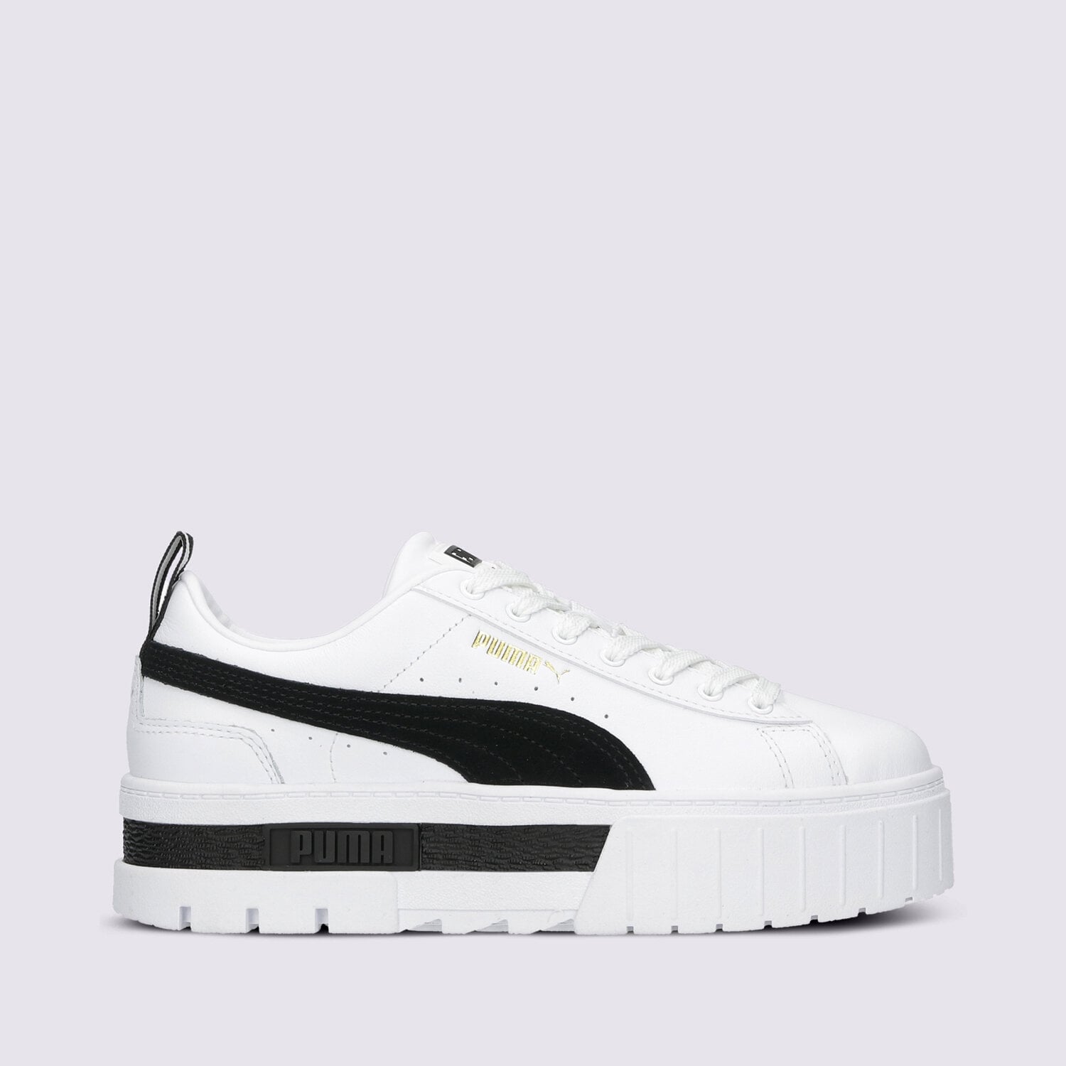 Buty sneakersy damskie PUMA MAYZE LEATHER  38198301 BIAŁY
