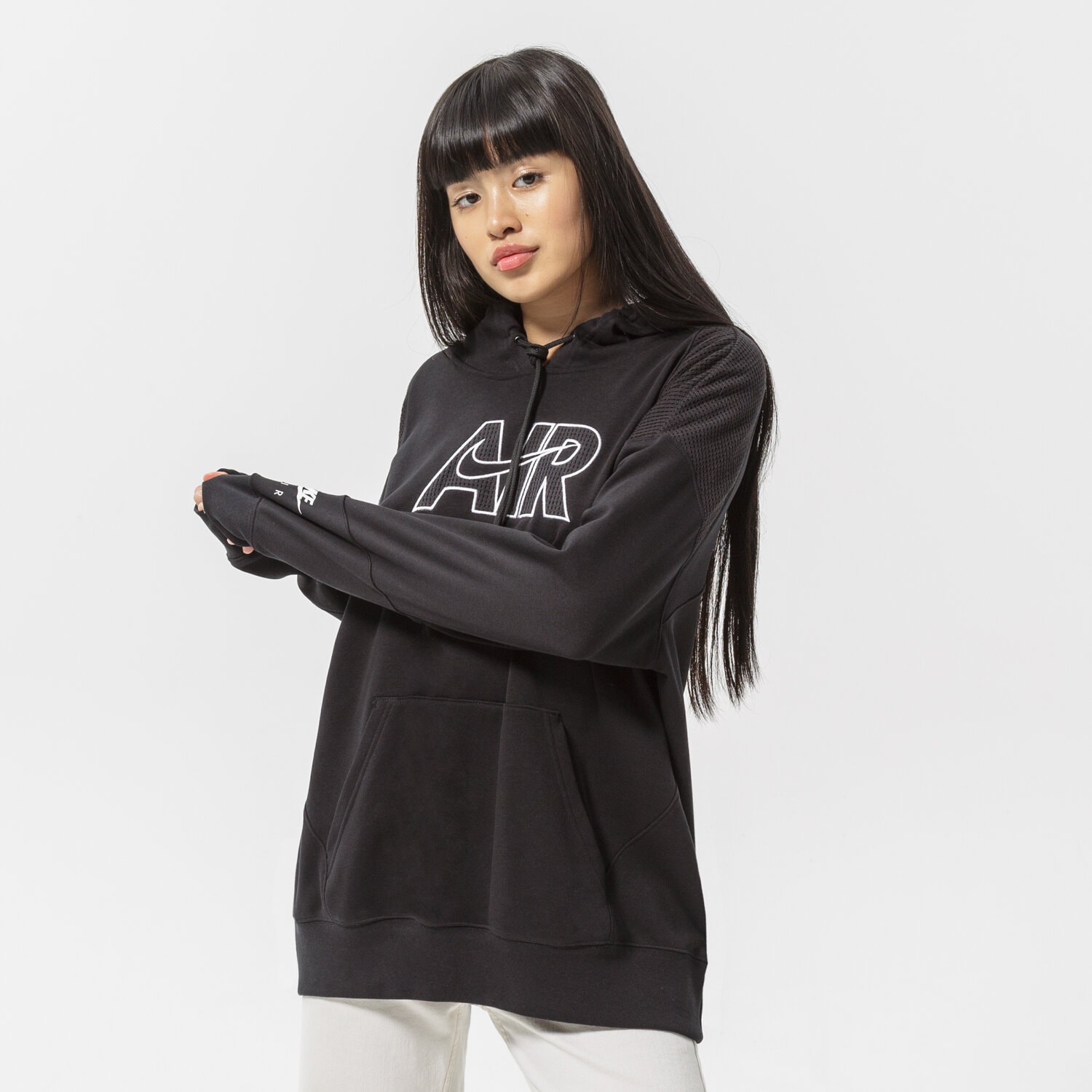 Bluza damska NIKE BLUZA Z KAPTUREM AIR OVERHEAD HOODIE DM6059-010 CZARNY