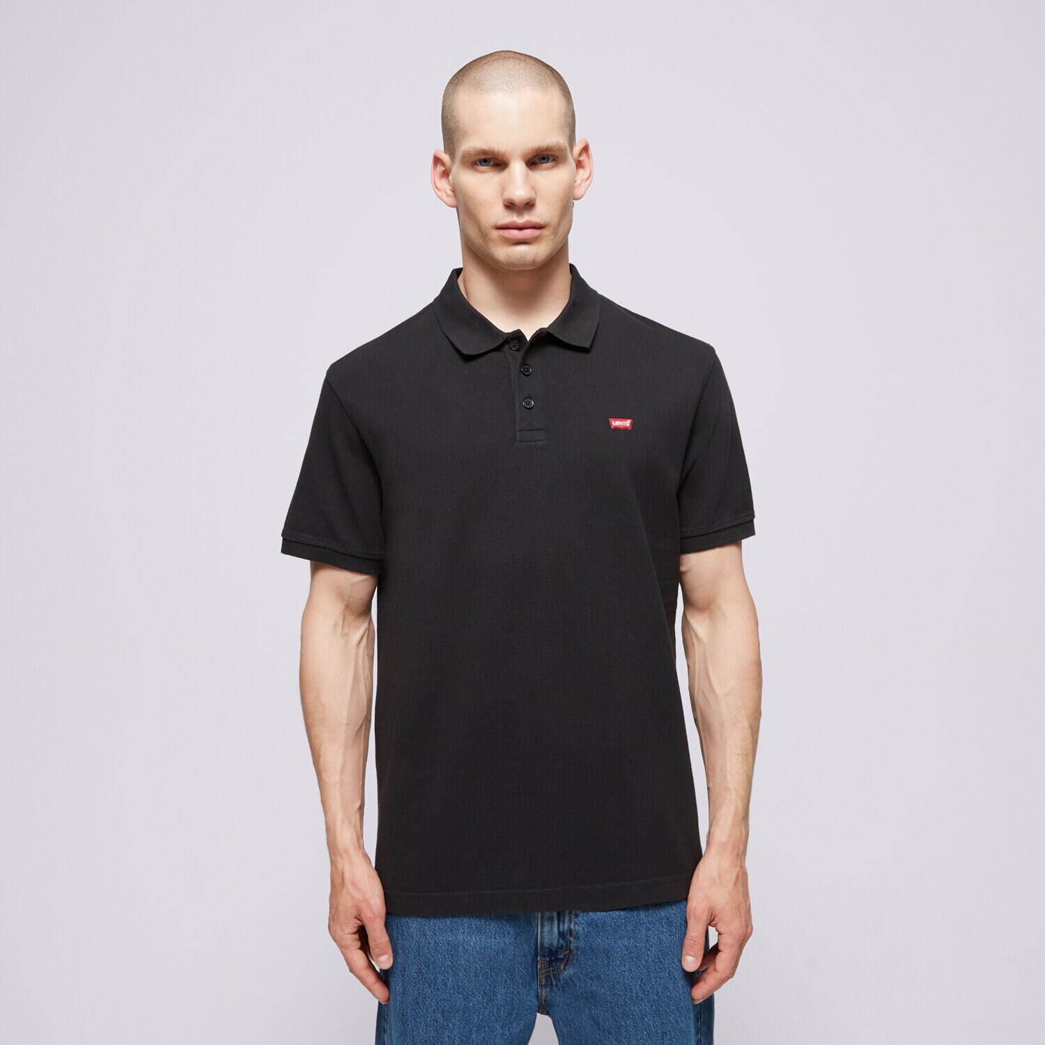 Koszulka, t-shirt sportowy męski LEVI'S POLO LEVIS HM POLO BLACKS 35883-0007 CZARNY