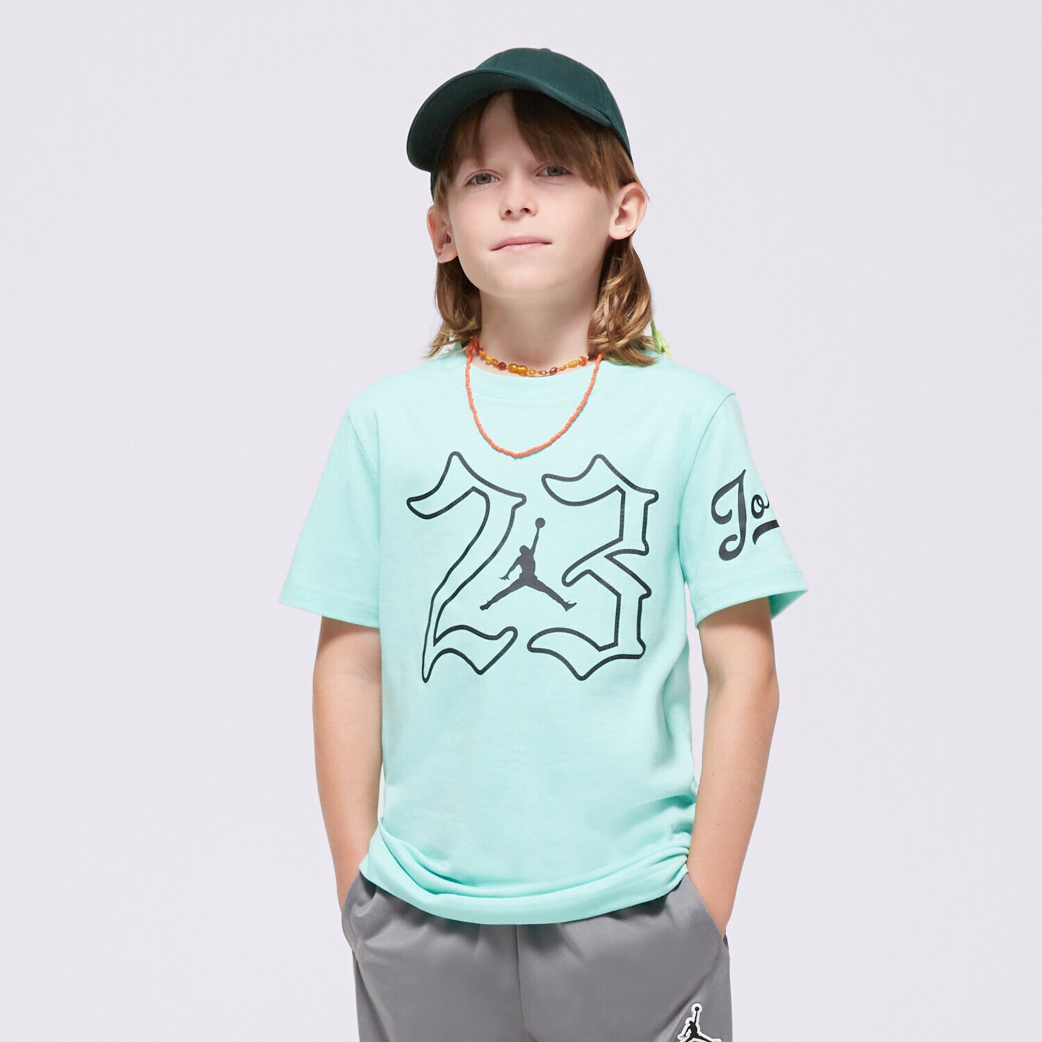 Koszulka, t-shirt dla dzieci JORDAN T-SHIRT JDB MVP JUMPMAN 23 SS TEE BOY 95D154-E8G turkusowy