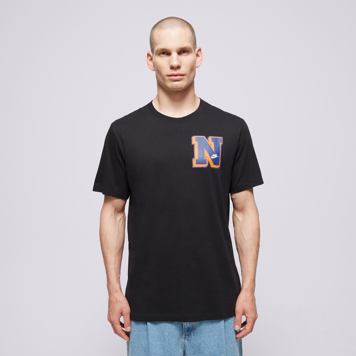 Koszulka, t-shirt sportowy męski NIKE T-SHIRT M NSW TEE CLUB SSNL LBR FV3772-010 CZARNY