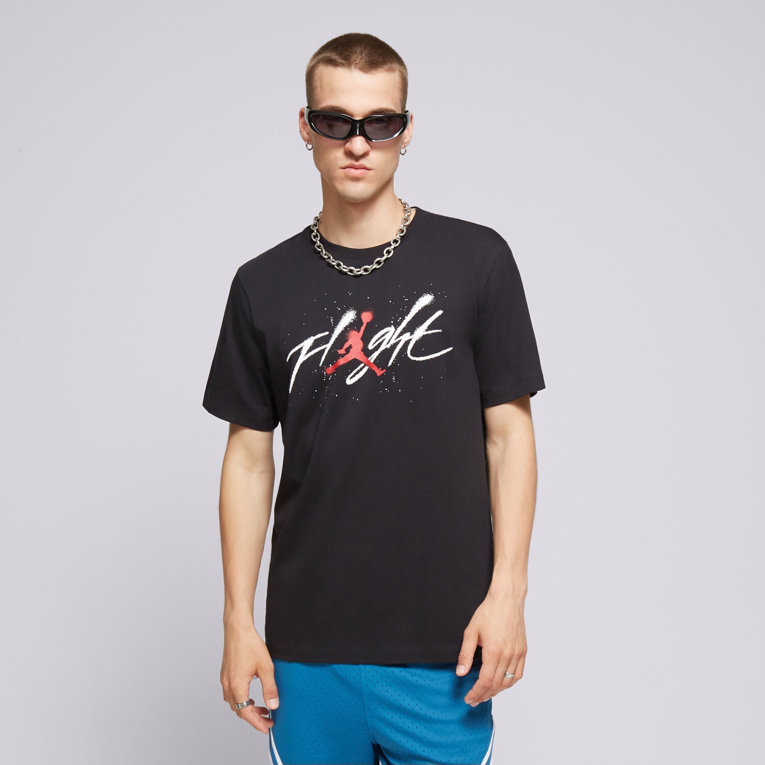 Koszulka, t-shirt sportowy męski JORDAN T-SHIRT JORDAN FB7465-010 CZARNY