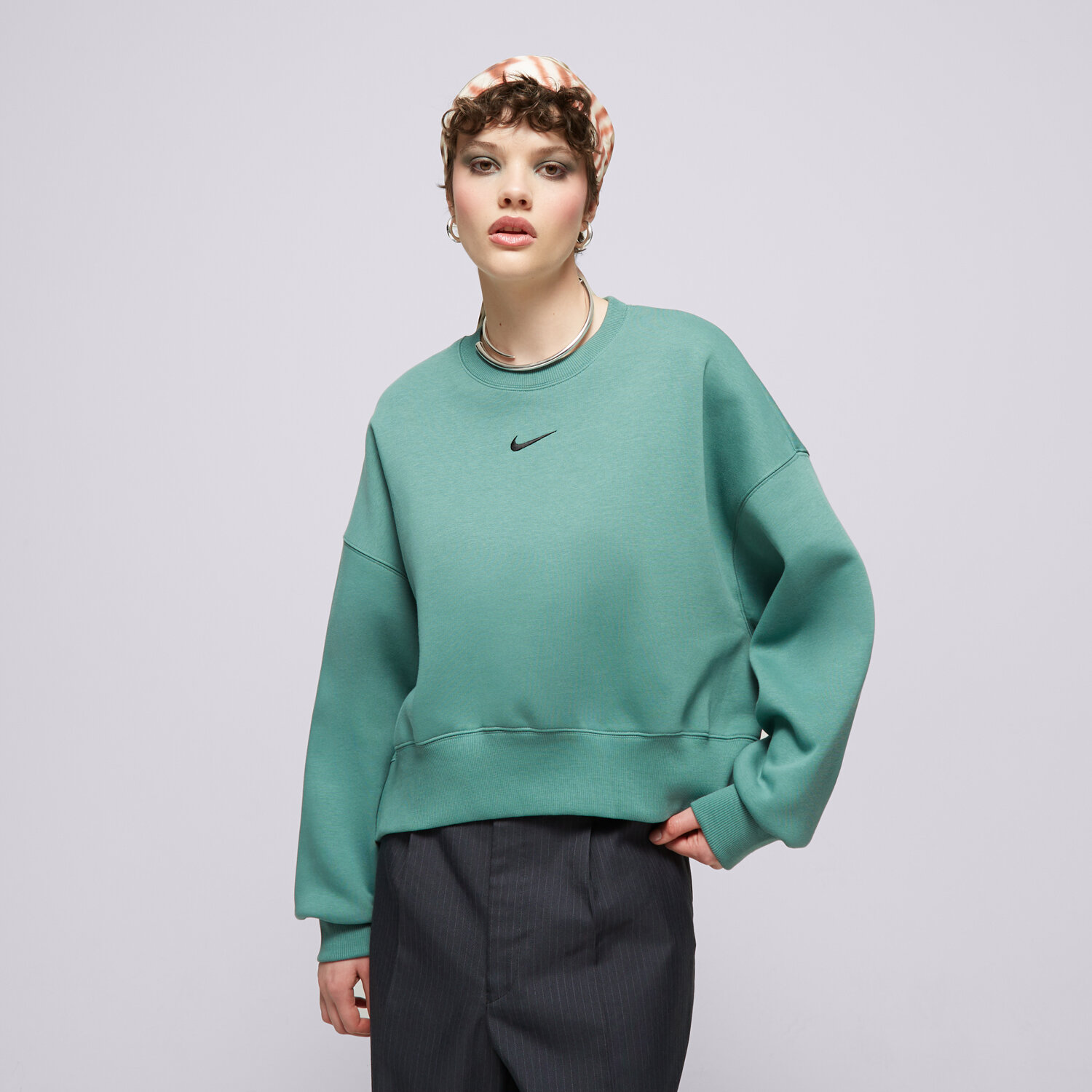 Bluza damska NIKE BLUZA W NSW PHNX FLC OOS CREW DQ5761-361 ZIELONY