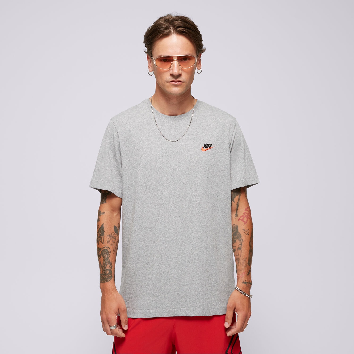 Koszulka, t-shirt sportowy męski NIKE T-SHIRT M NSW CLUB DT TEE FD1184-063 SZARY