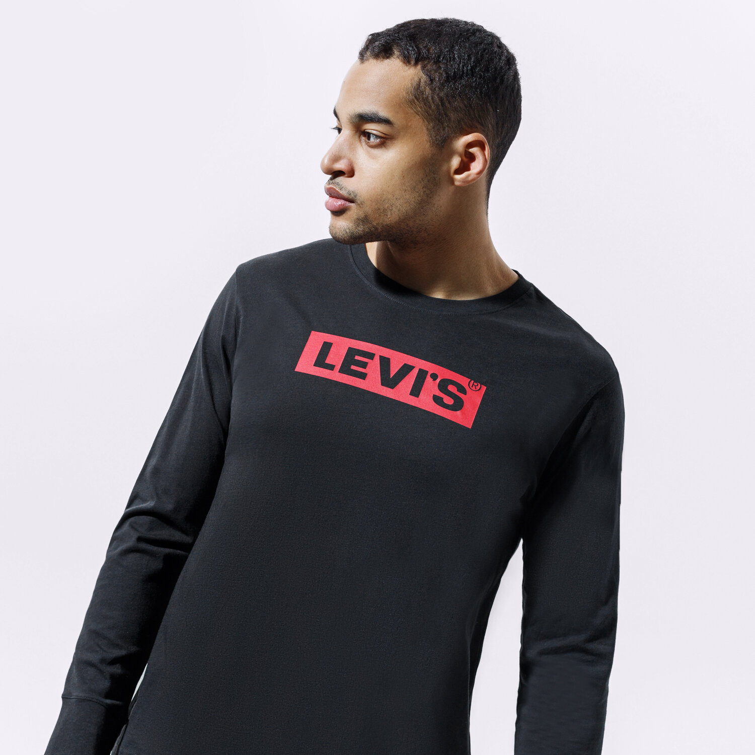 Koszulka, t-shirt sportowy męski LEVI'S T-SHIRT RELAXED LS GRAPHIC TEE 16139-0042 CZARNY