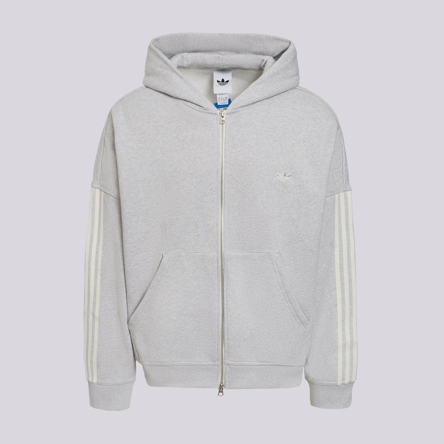 Bluza męska ADIDAS BLUZA ROZPINANA Z KAPTUREM SIGNATURE LD3981 SZARY