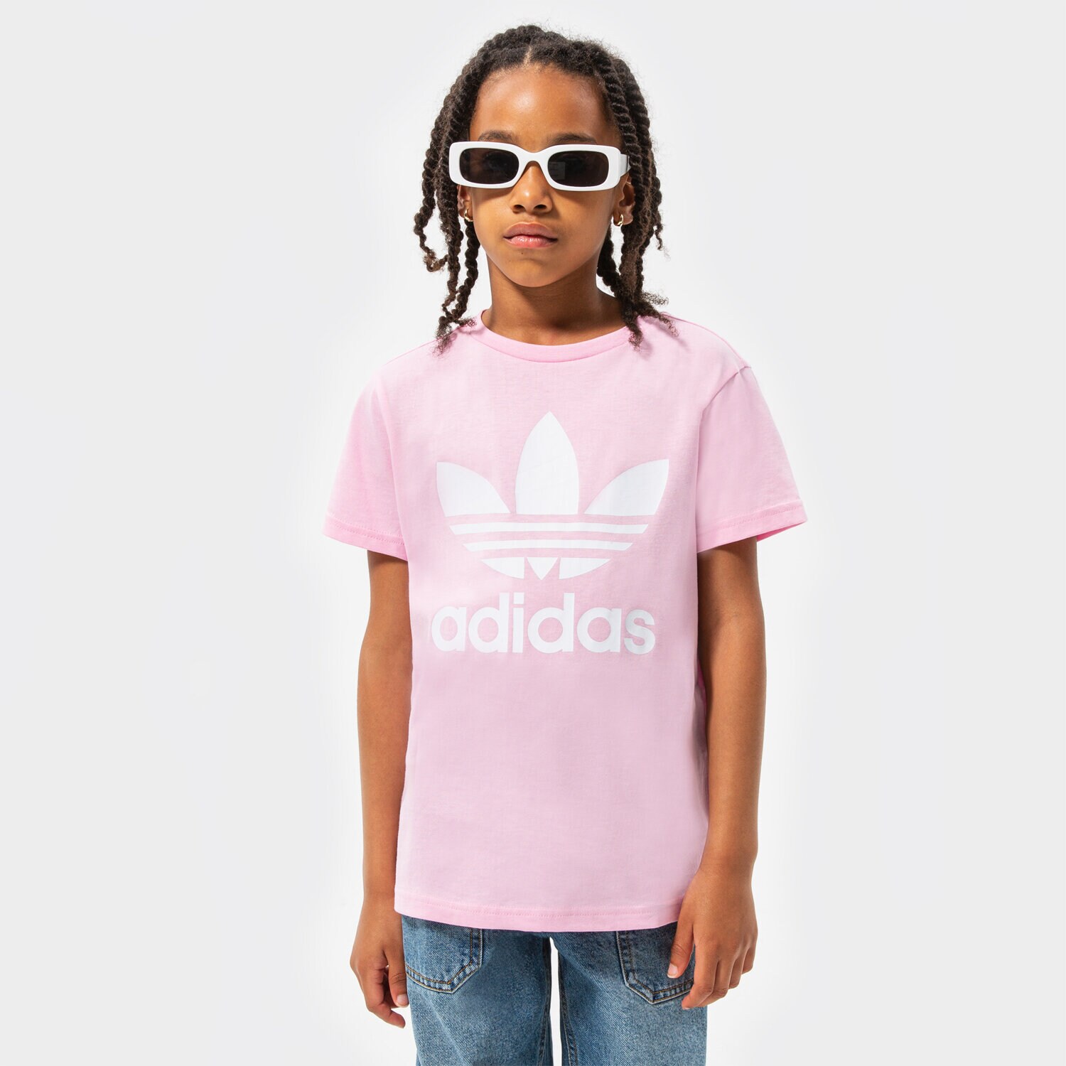 Koszulka, t-shirt dla dzieci ADIDAS T-SHIRT TREFOIL GIRL HC9585 RÓŻOWY