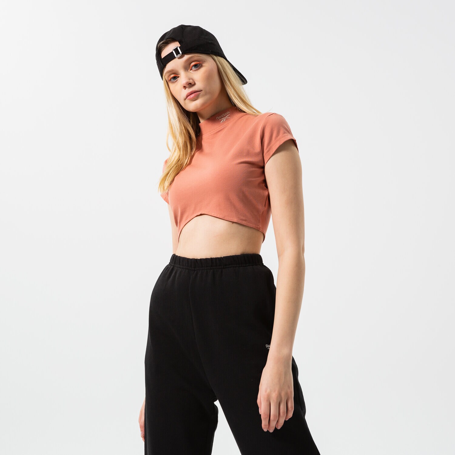 Koszulka, t-shirt damski REEBOK T-SHIRT CL WDE TIGHT SS TOP HB8653 POMARAŃCZOWY