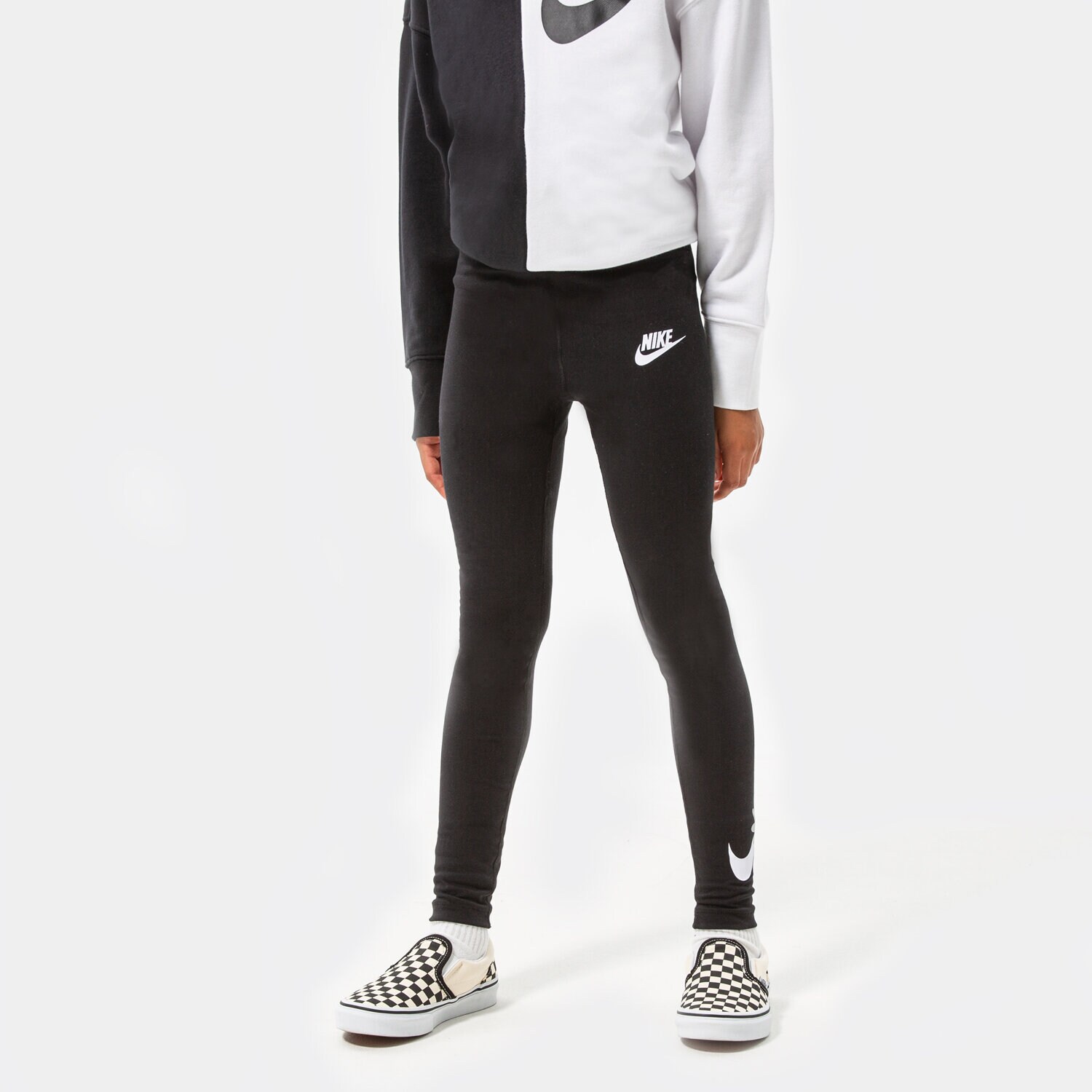 Sportowe spodnie dziecięce NIKE LEGGINGS G NSW ESSNTL LGGNG ENERGY GIRL DM8390-010 CZARNY