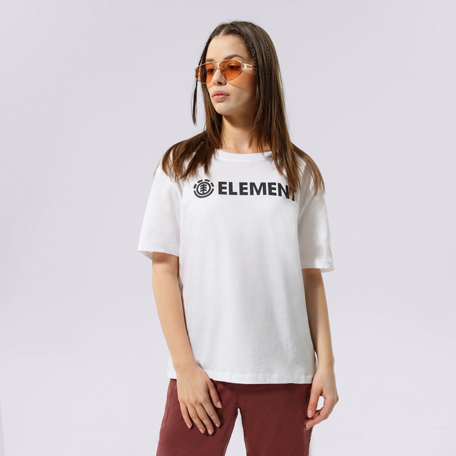 Koszulka, t-shirt damski ELEMENT T-SHIRT ELEMENT LOGO SS W W3SSB7-3904 BIAŁY