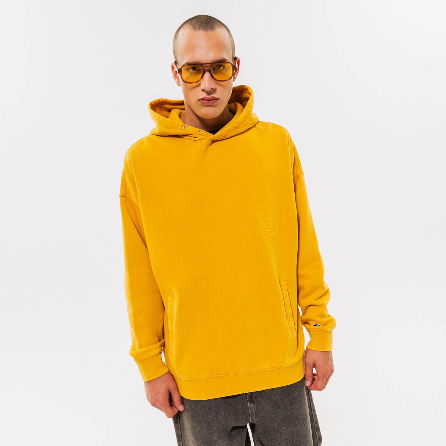 Bluza męska CHAMPION BLUZA Z KAPTUREM HOODED SWEATSHIRT 217893YS068 Neon różowy