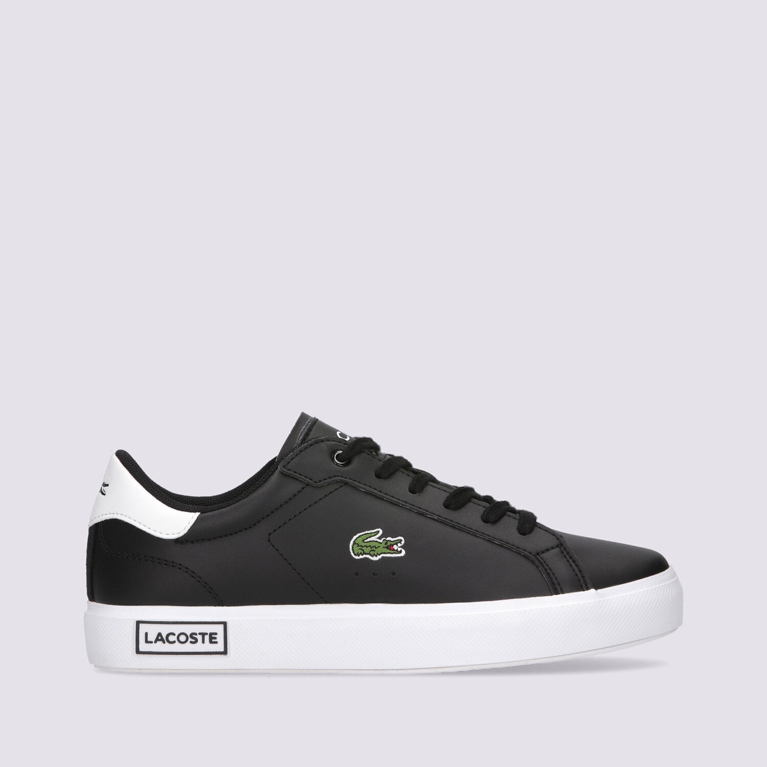Buty sneakersy dla dzieci LACOSTE POWERCOURT 0721 1 SUJ 741SUJ0014312 CZARNY